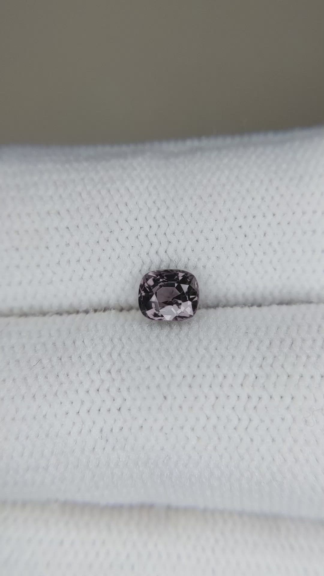 0.66 Ct. Purplish Grey Spinel from Burma (Myanmar) Size Video