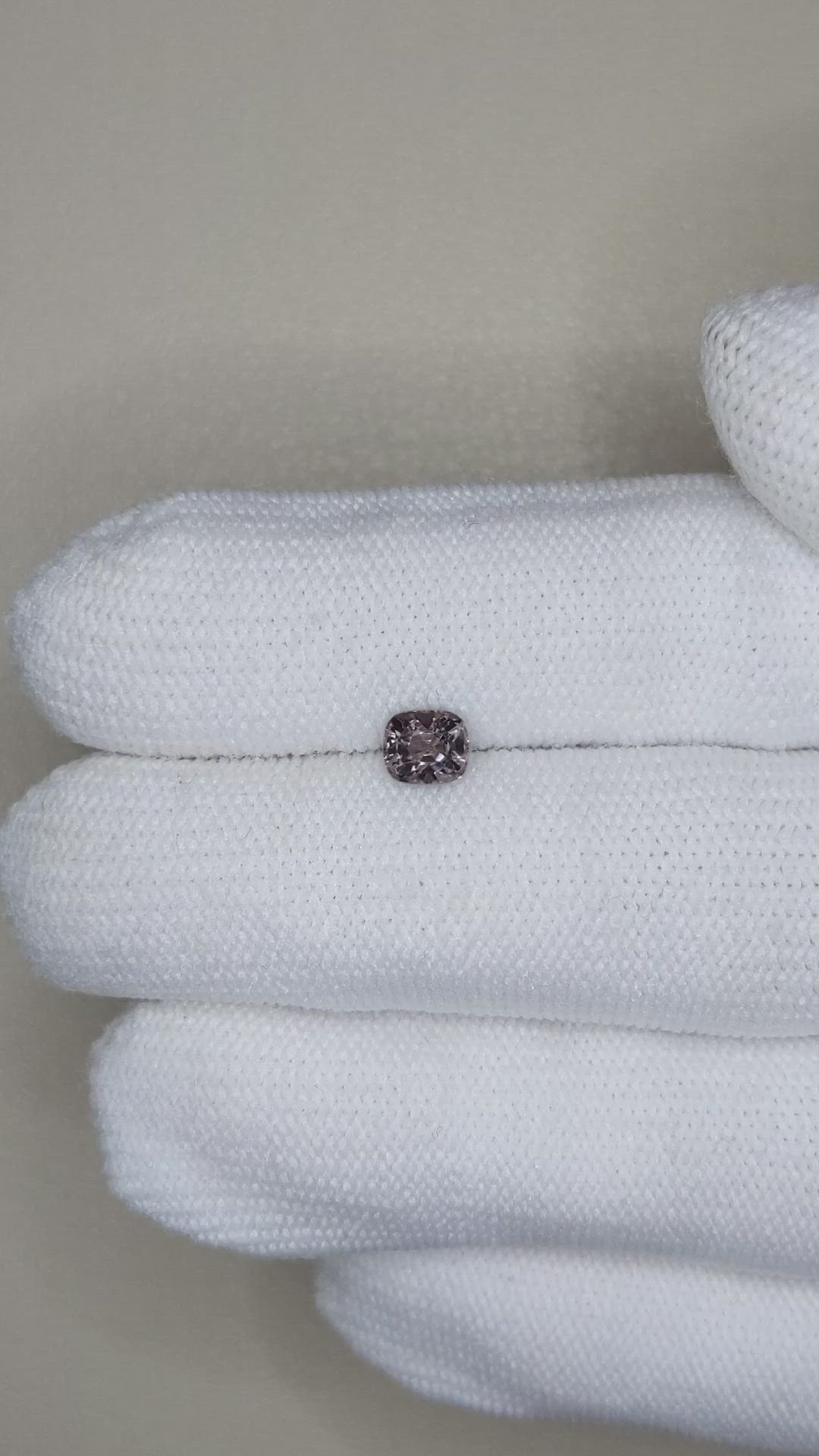 0.66 Ct. Purplish Grey Spinel from Burma (Myanmar) Size Video