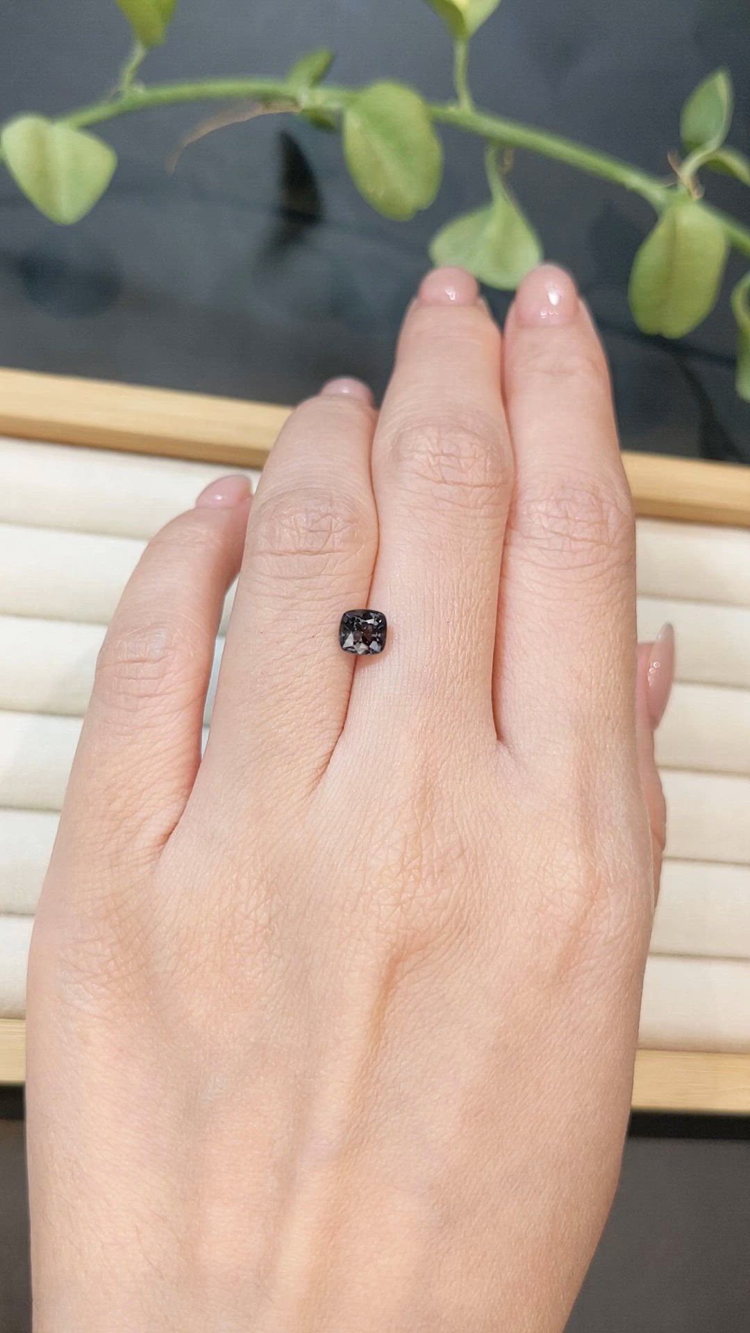 1.05 Ct. Purplish Grey Spinel from Burma (Myanmar) Size Video