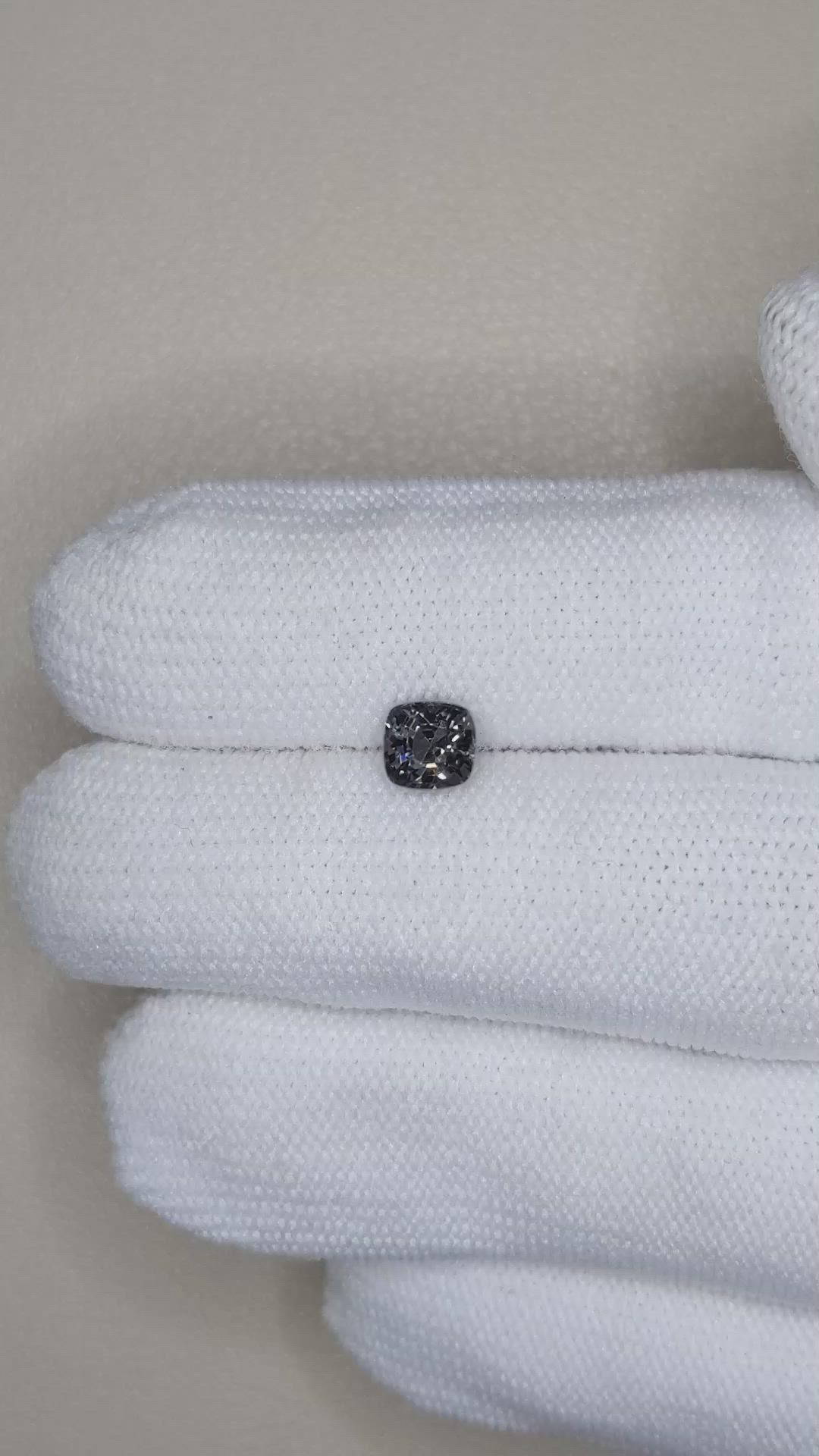 1.05 Ct. Purplish Grey Spinel from Burma (Myanmar) Size Video