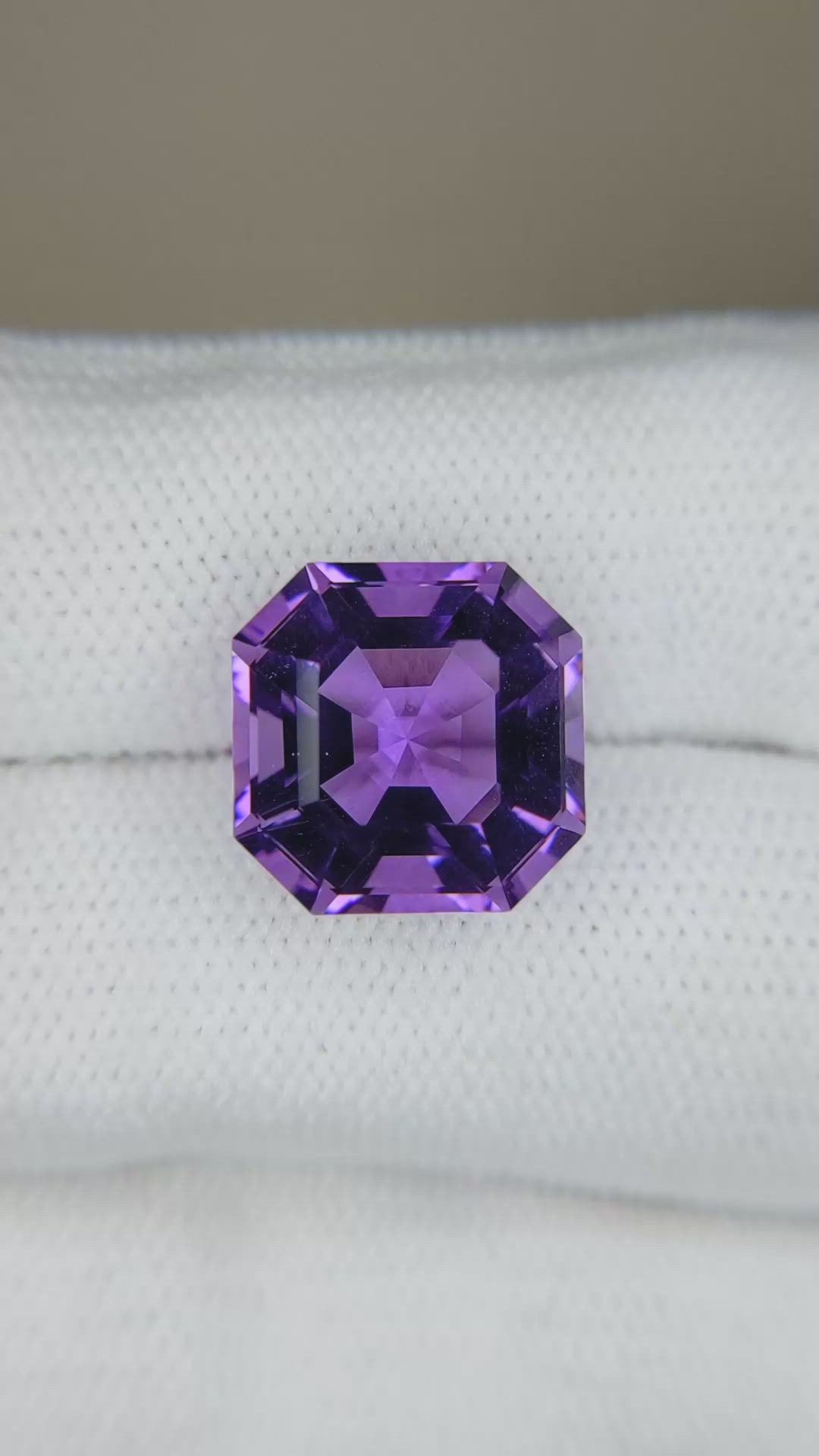 8.06 Ct. Pinkish Purple Amethyst from Brazil Size Video