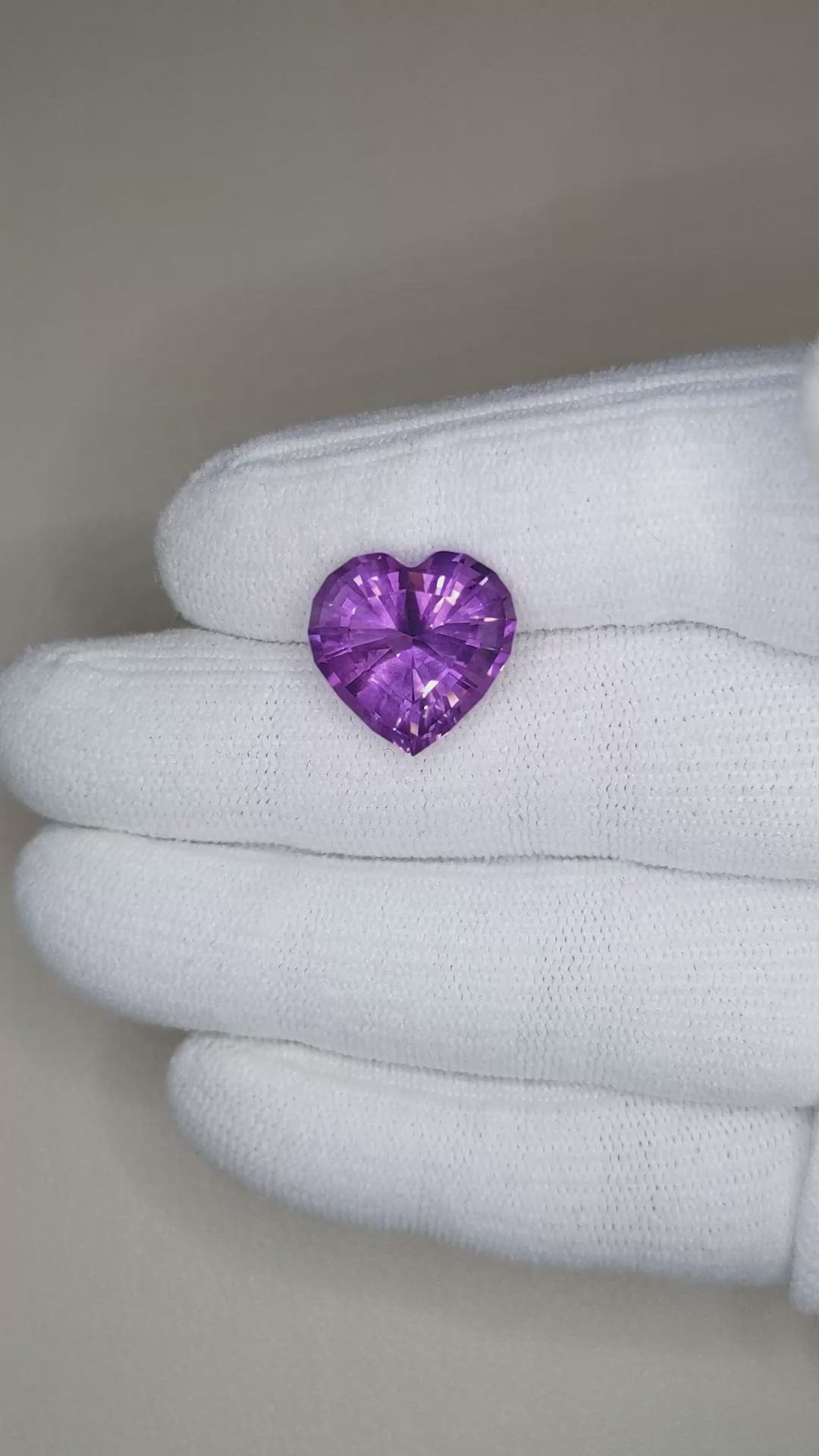 9.31 Ct. Purple Amethyst from Brazil Size Video