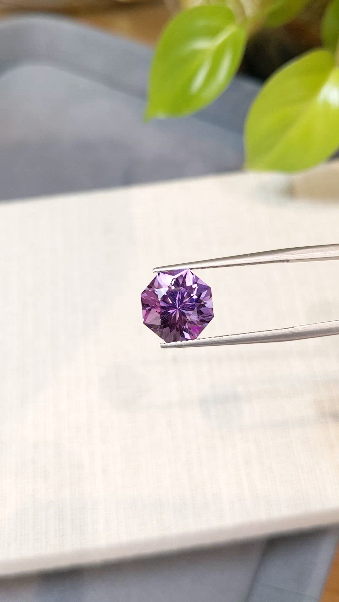 5.20 Ct. Purple Amethyst from Brazil Size Video