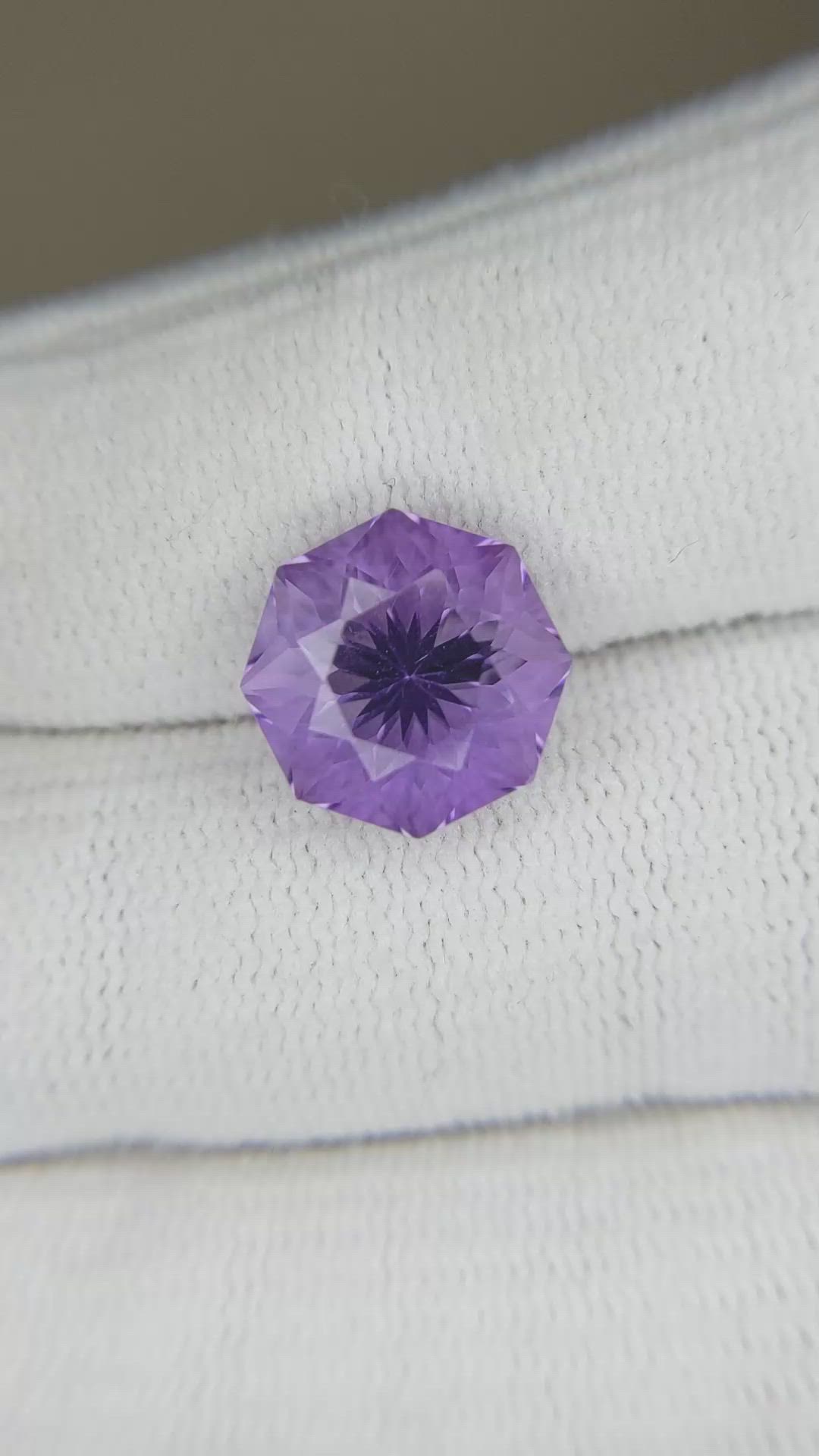 5.20 Ct. Purple Amethyst from Brazil Size Video