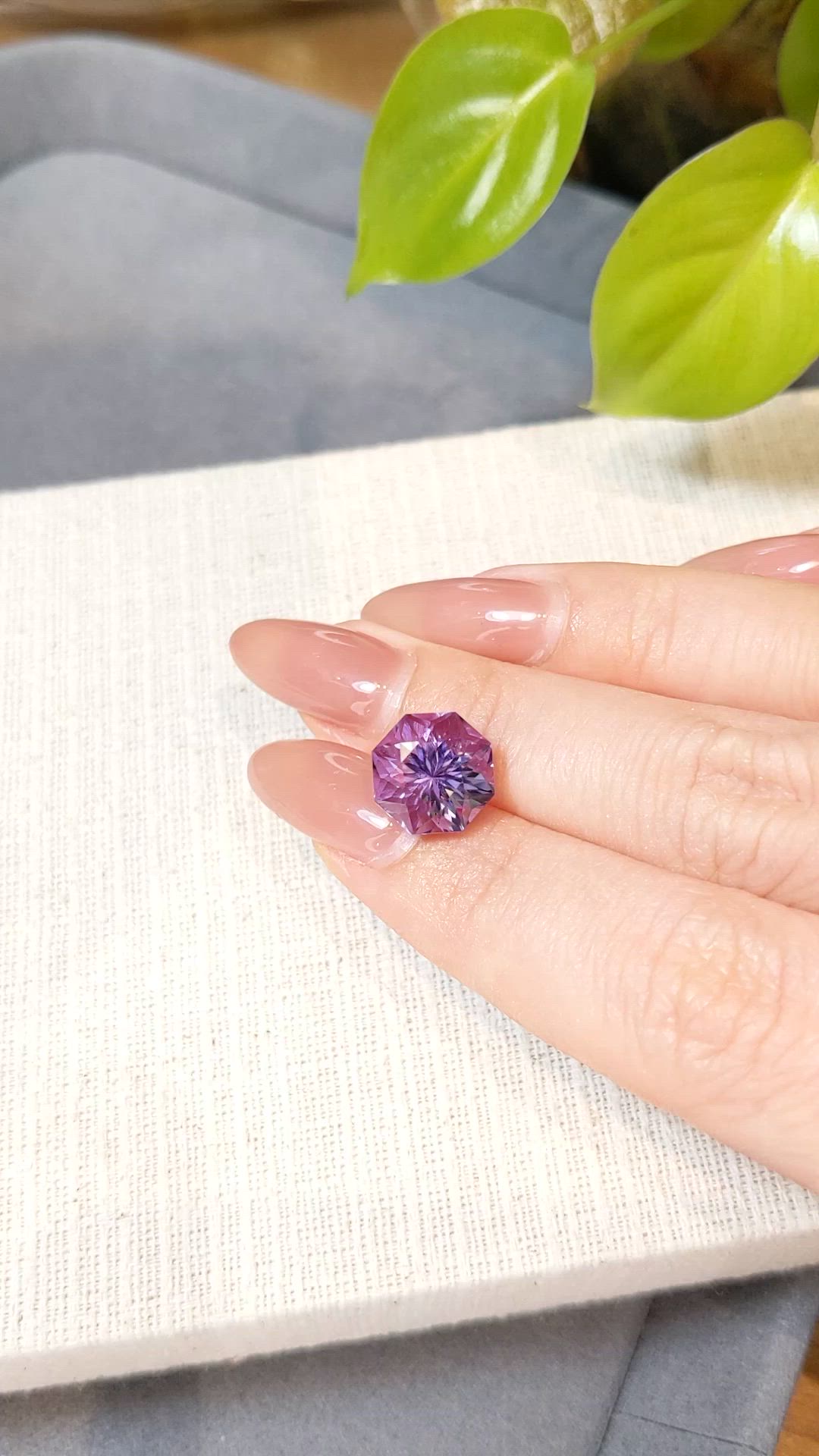 5.20 Ct. Purple Amethyst from Brazil Size Video