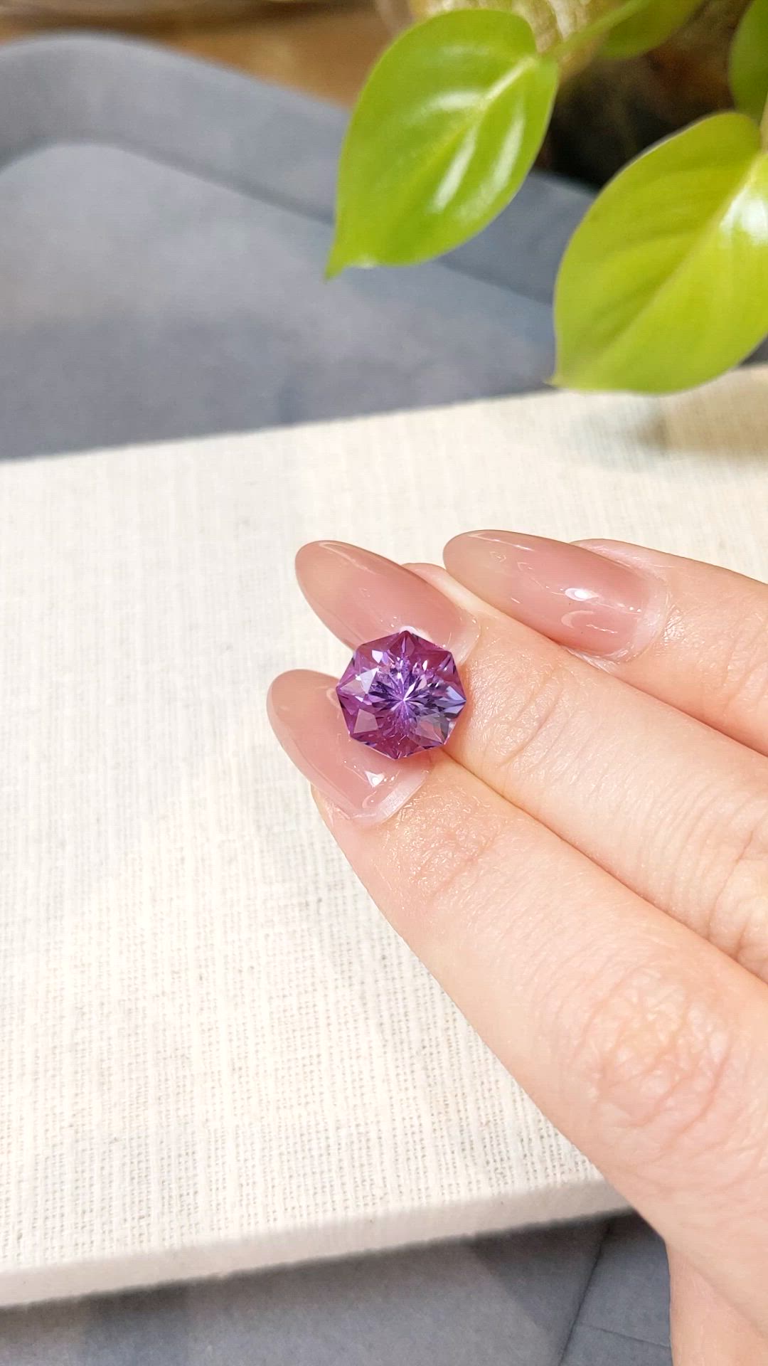 5.20 Ct. Purple Amethyst from Brazil Size Video