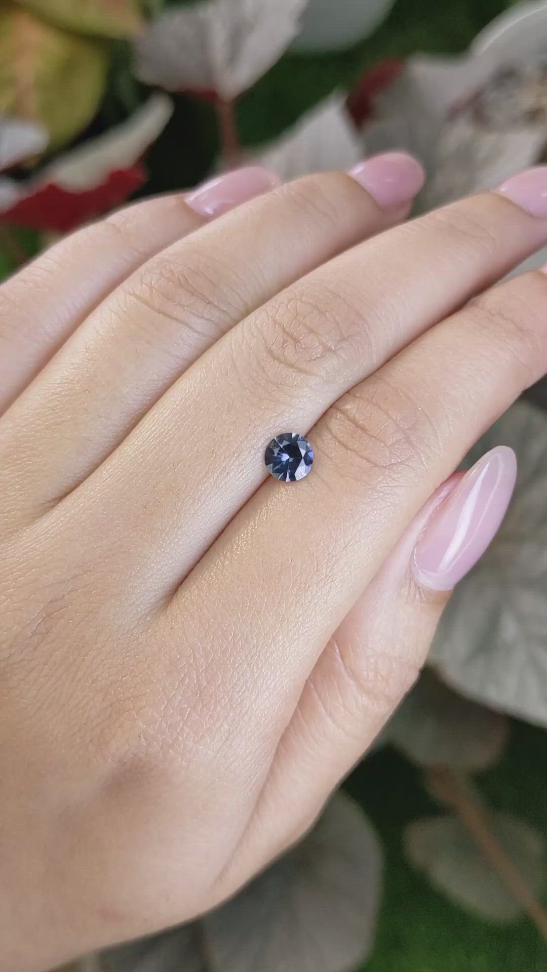0.63 Ct. Greyish Blue Spinel from Ceylon (Sri Lanka) Size Video