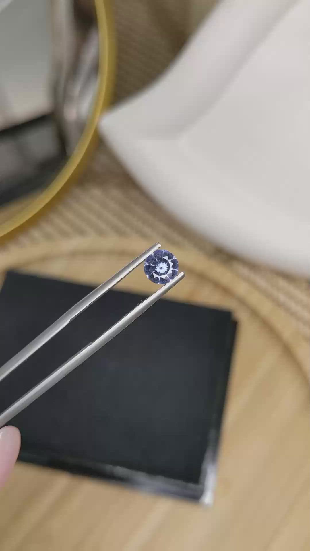 0.63 Ct. Greyish Blue Spinel from Ceylon (Sri Lanka) Size Video