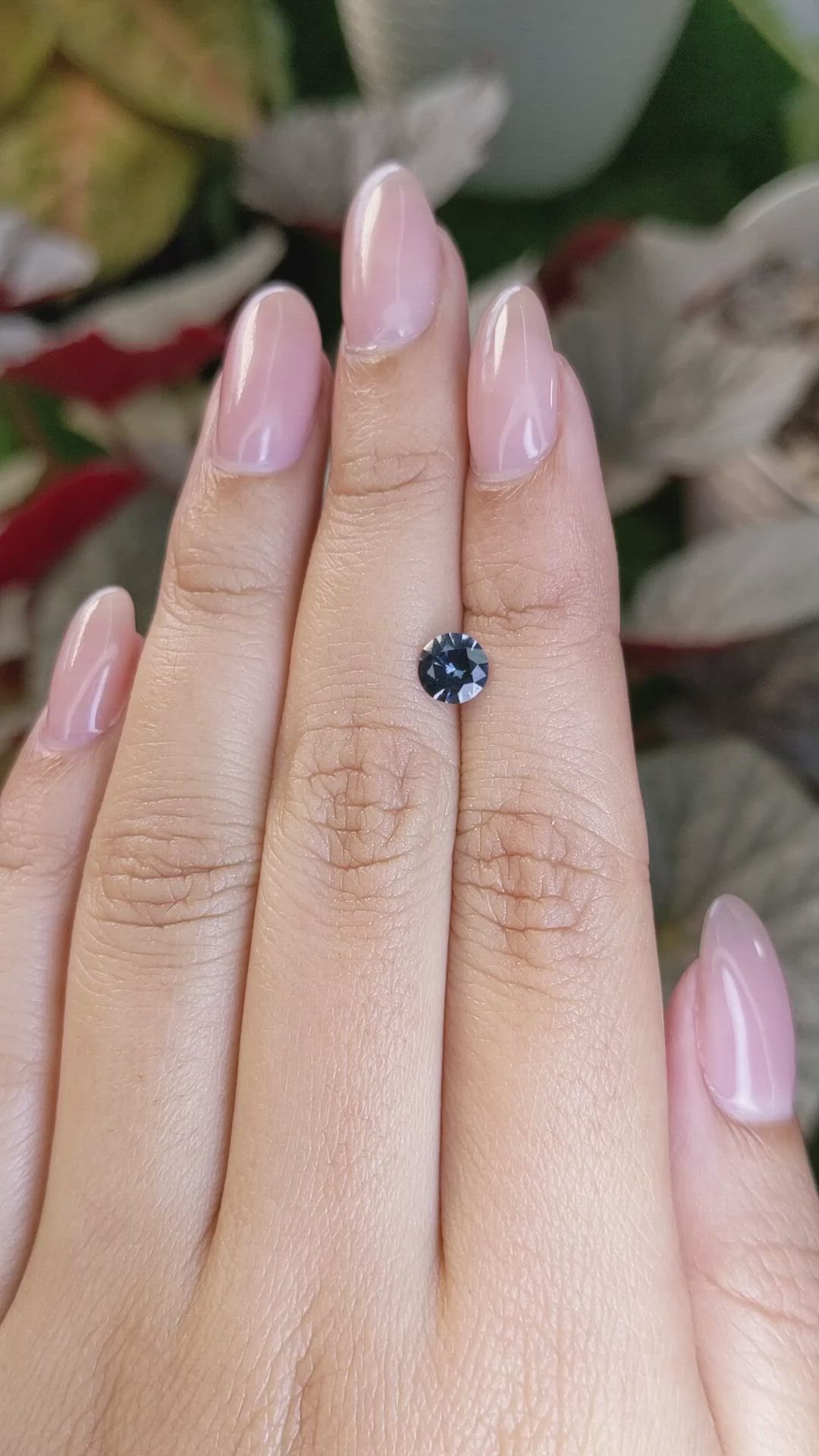 0.63 Ct. Greyish Blue Spinel from Ceylon (Sri Lanka) Size Video