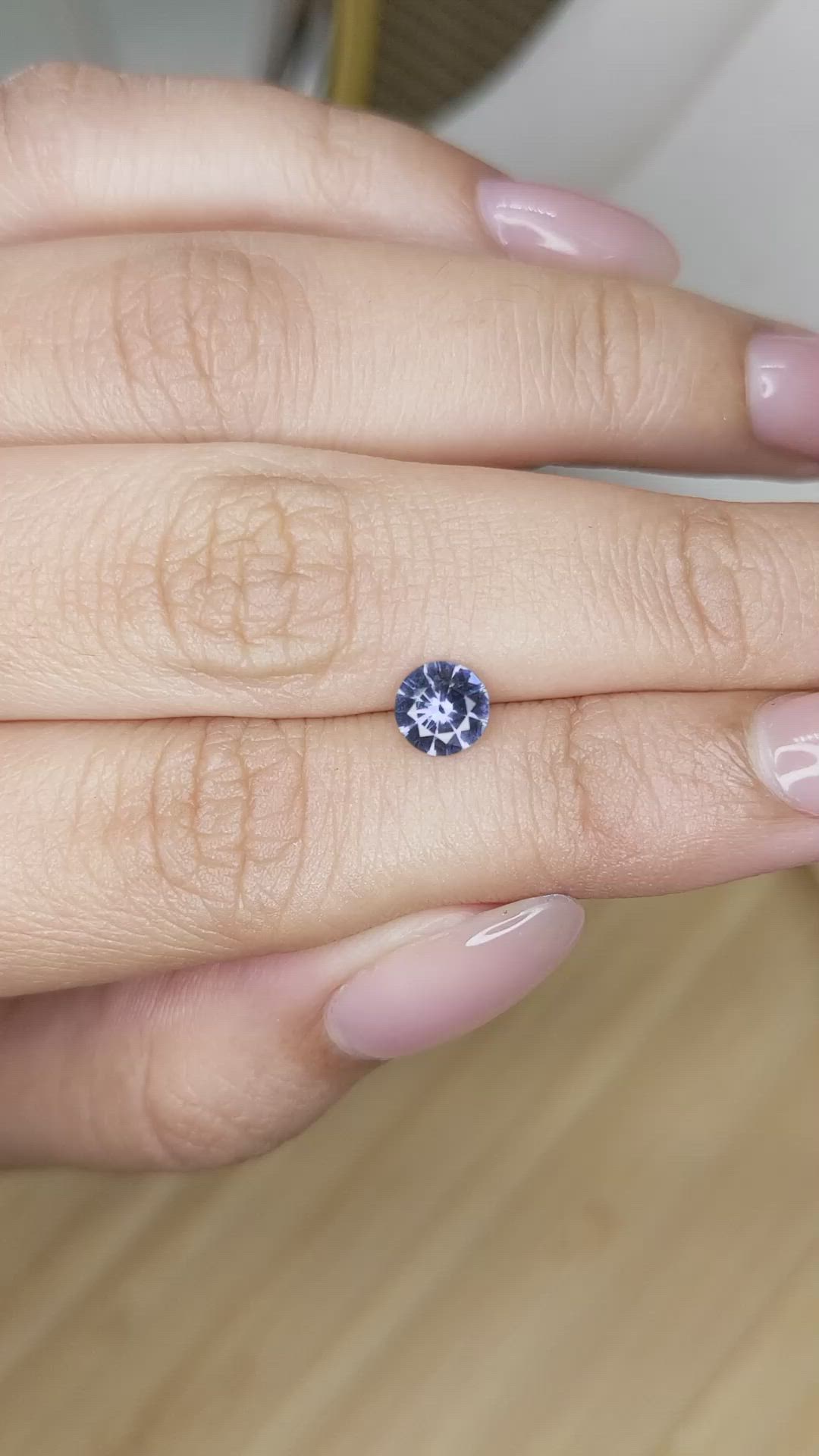0.63 Ct. Greyish Blue Spinel from Ceylon (Sri Lanka) Size Video