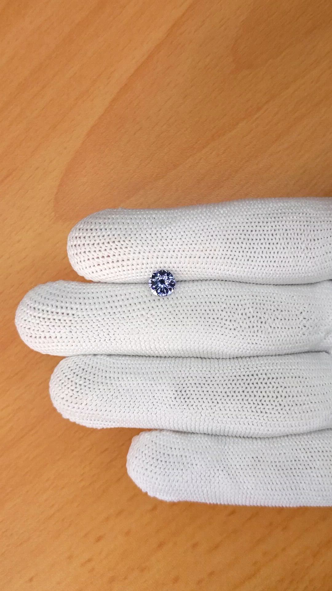 0.63 Ct. Greyish Blue Spinel from Ceylon (Sri Lanka) Size Video