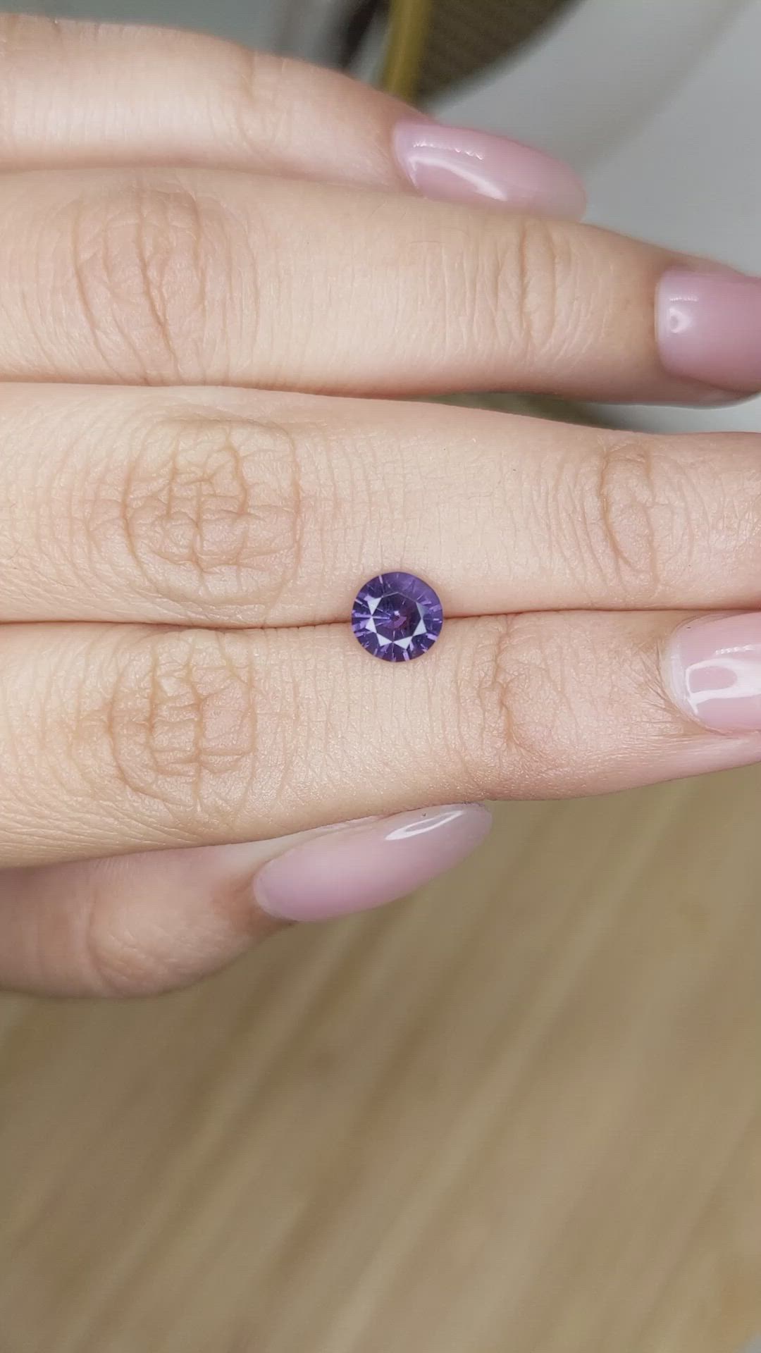 0.84 Ct. Purple Spinel from Ceylon (Sri Lanka) Size Video