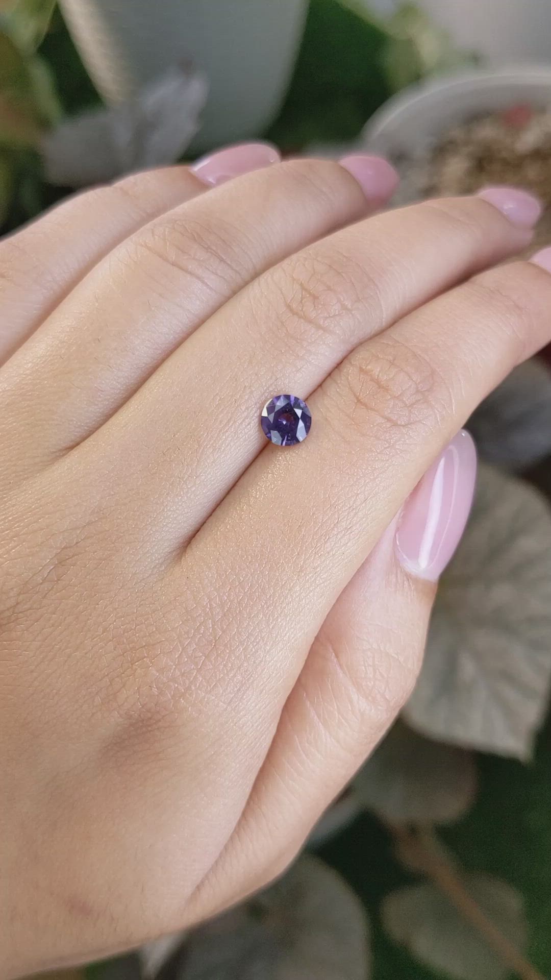 0.84 Ct. Purple Spinel from Ceylon (Sri Lanka) Size Video