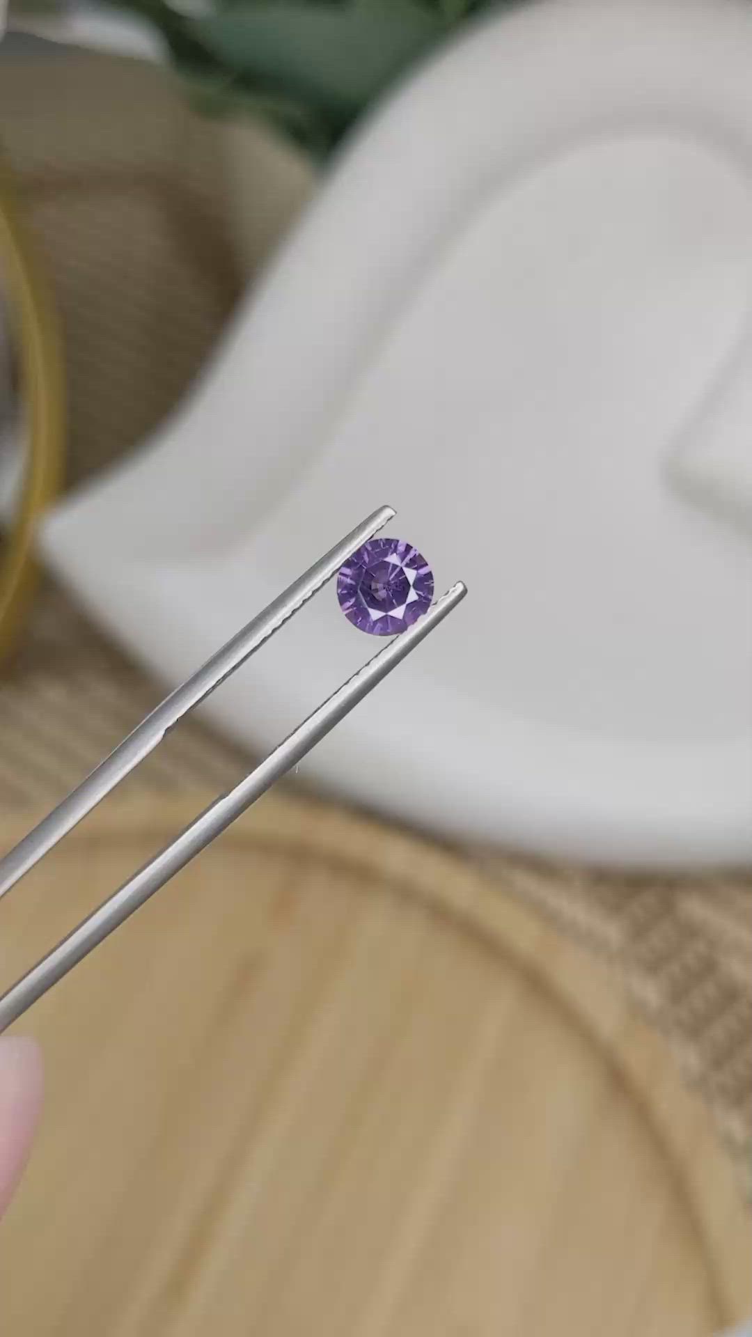 0.84 Ct. Purple Spinel from Ceylon (Sri Lanka) Size Video