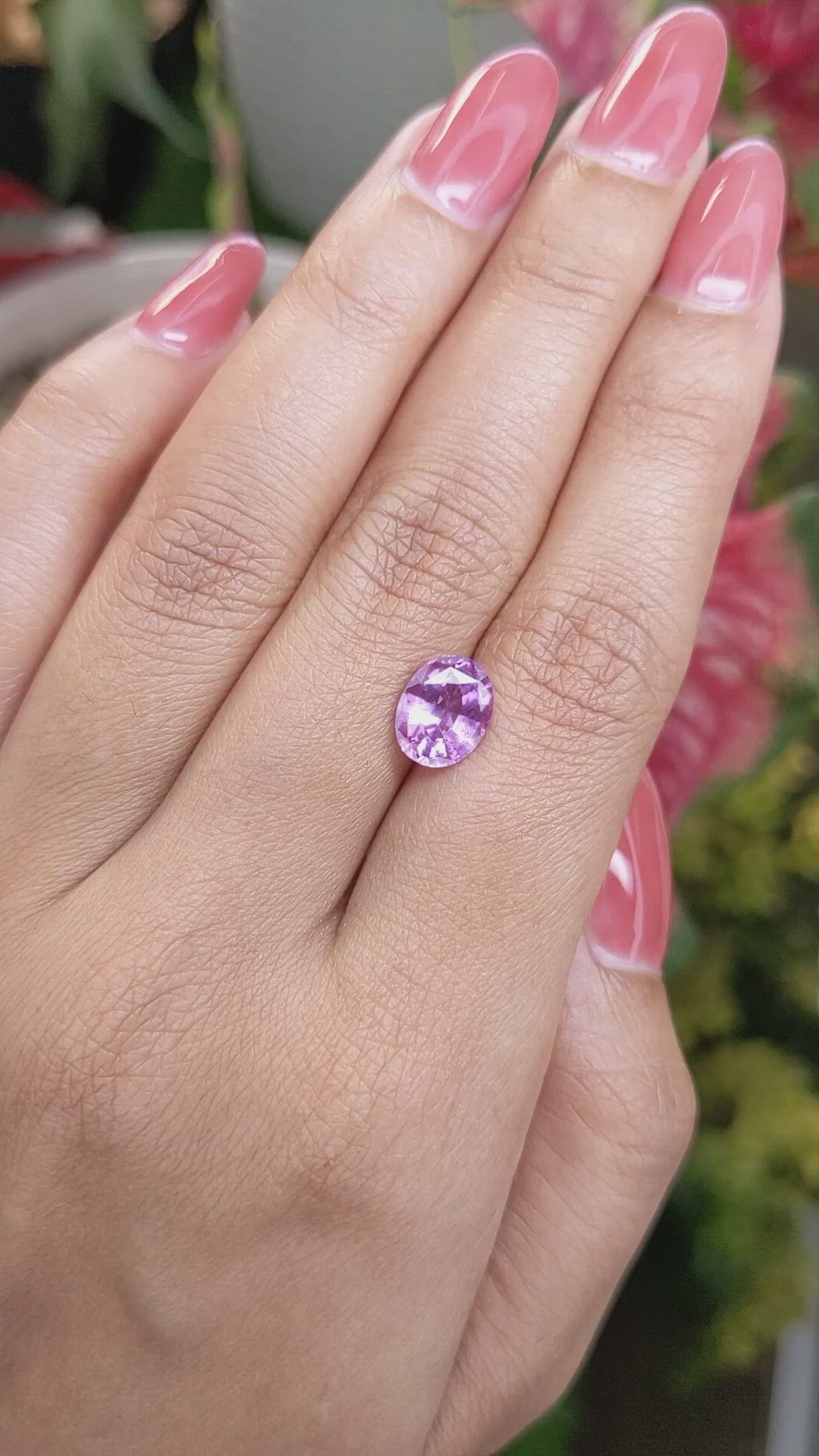 2.43 Ct. Pinkish Purple Spinel from Ceylon (Sri Lanka) Size Video