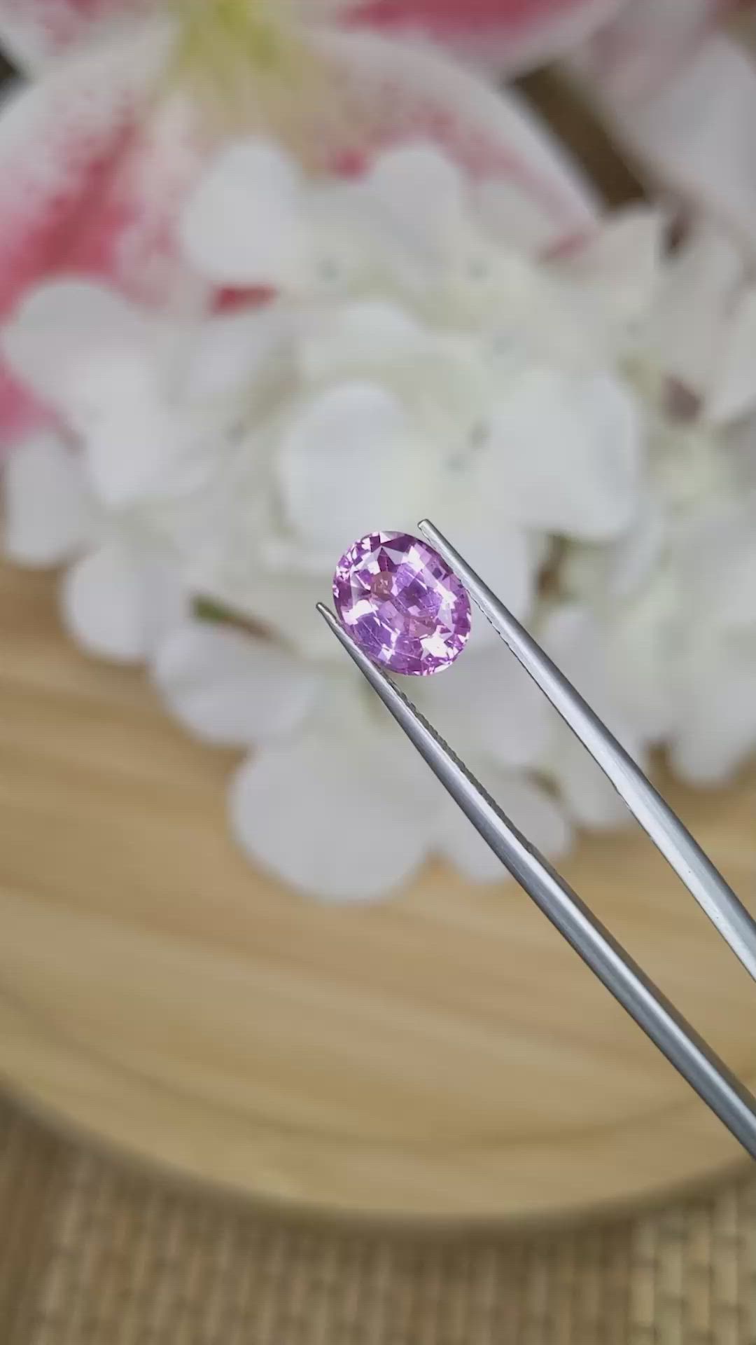 2.43 Ct. Pinkish Purple Spinel from Ceylon (Sri Lanka) Size Video