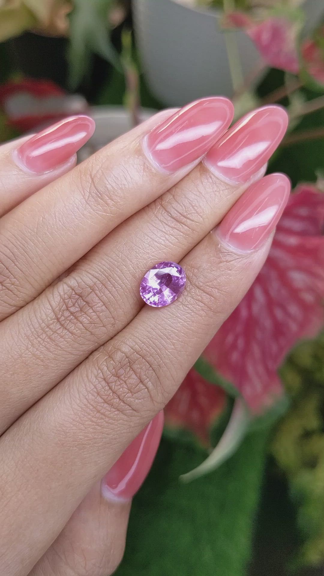 2.43 Ct. Pinkish Purple Spinel from Ceylon (Sri Lanka) Size Video
