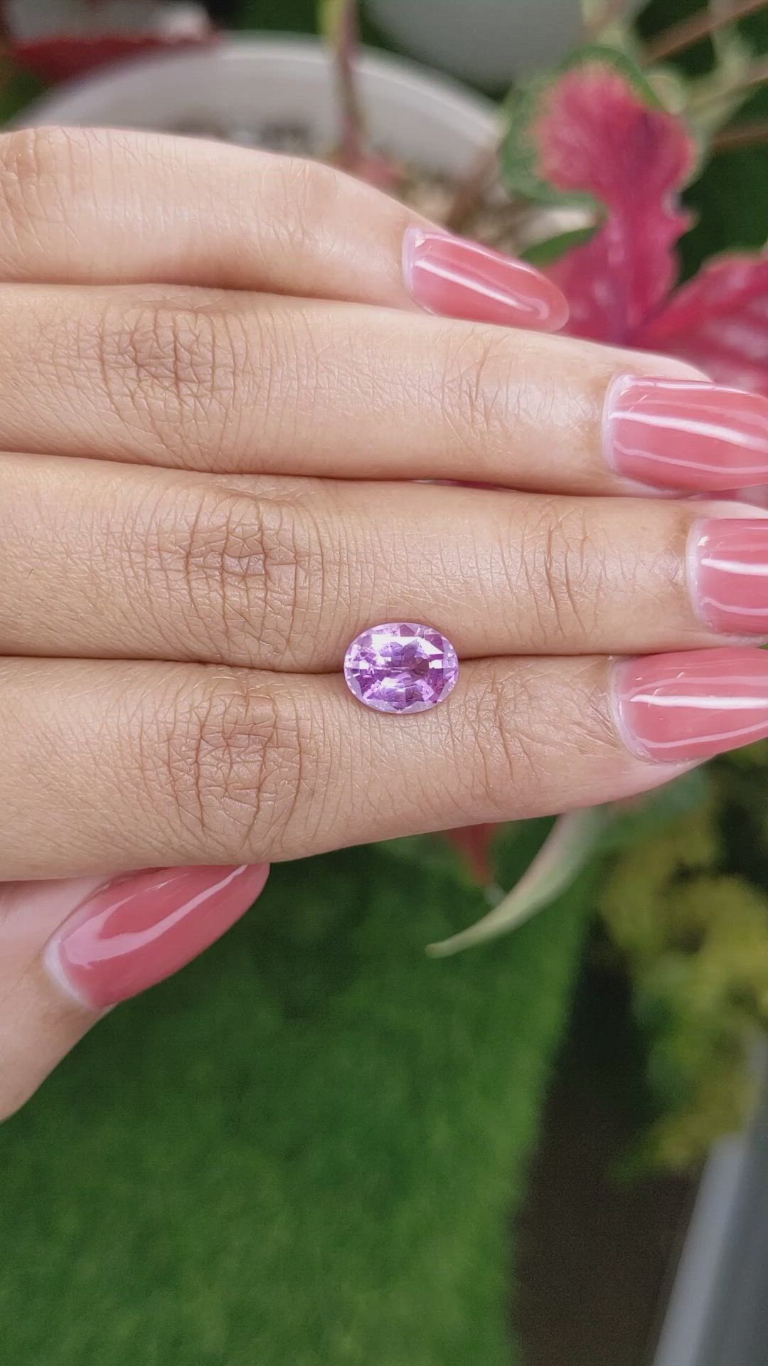 2.43 Ct. Pinkish Purple Spinel from Ceylon (Sri Lanka) Size Video