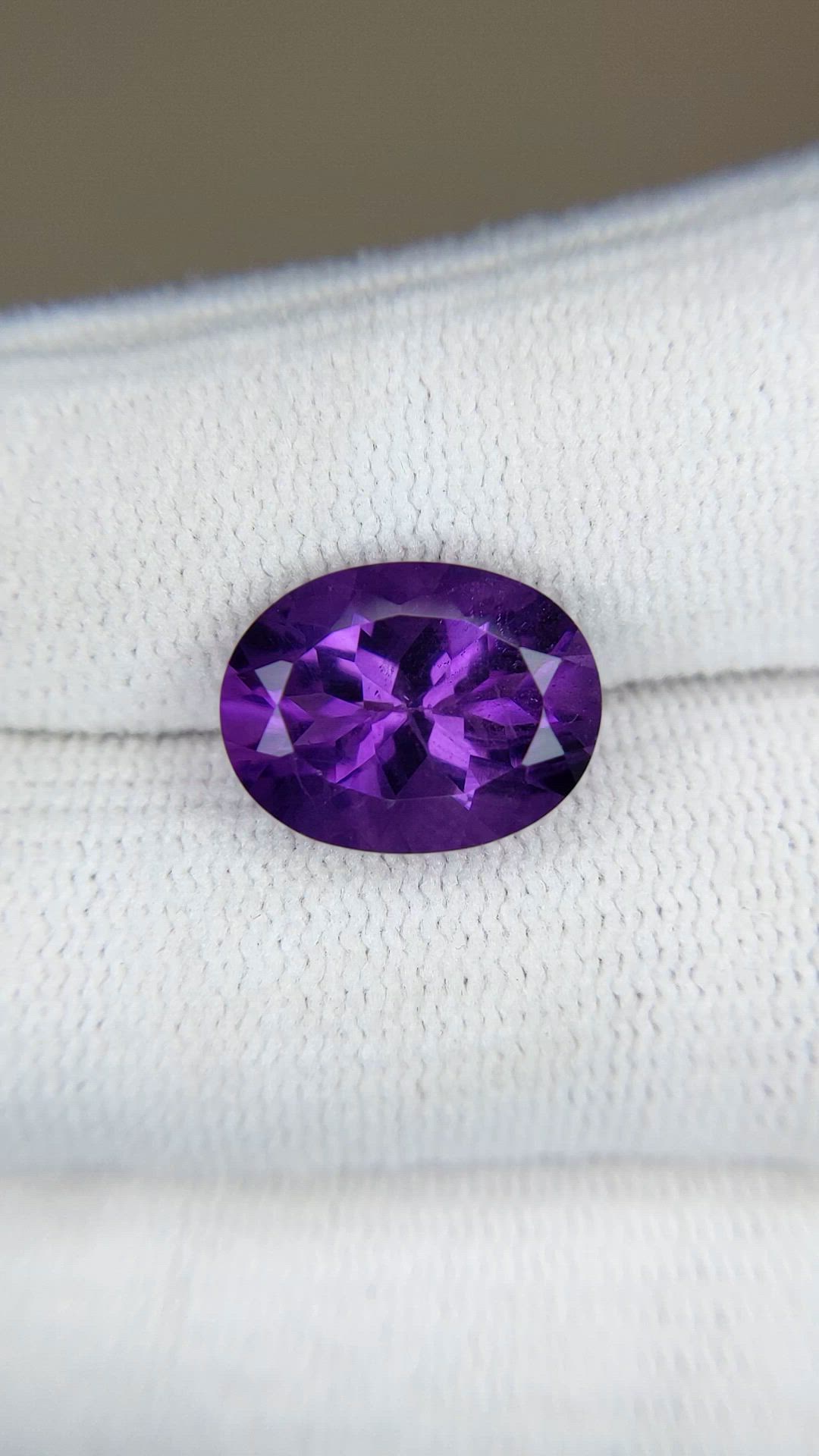 5.41 Ct. Purple Amethyst from Brazil Size Video