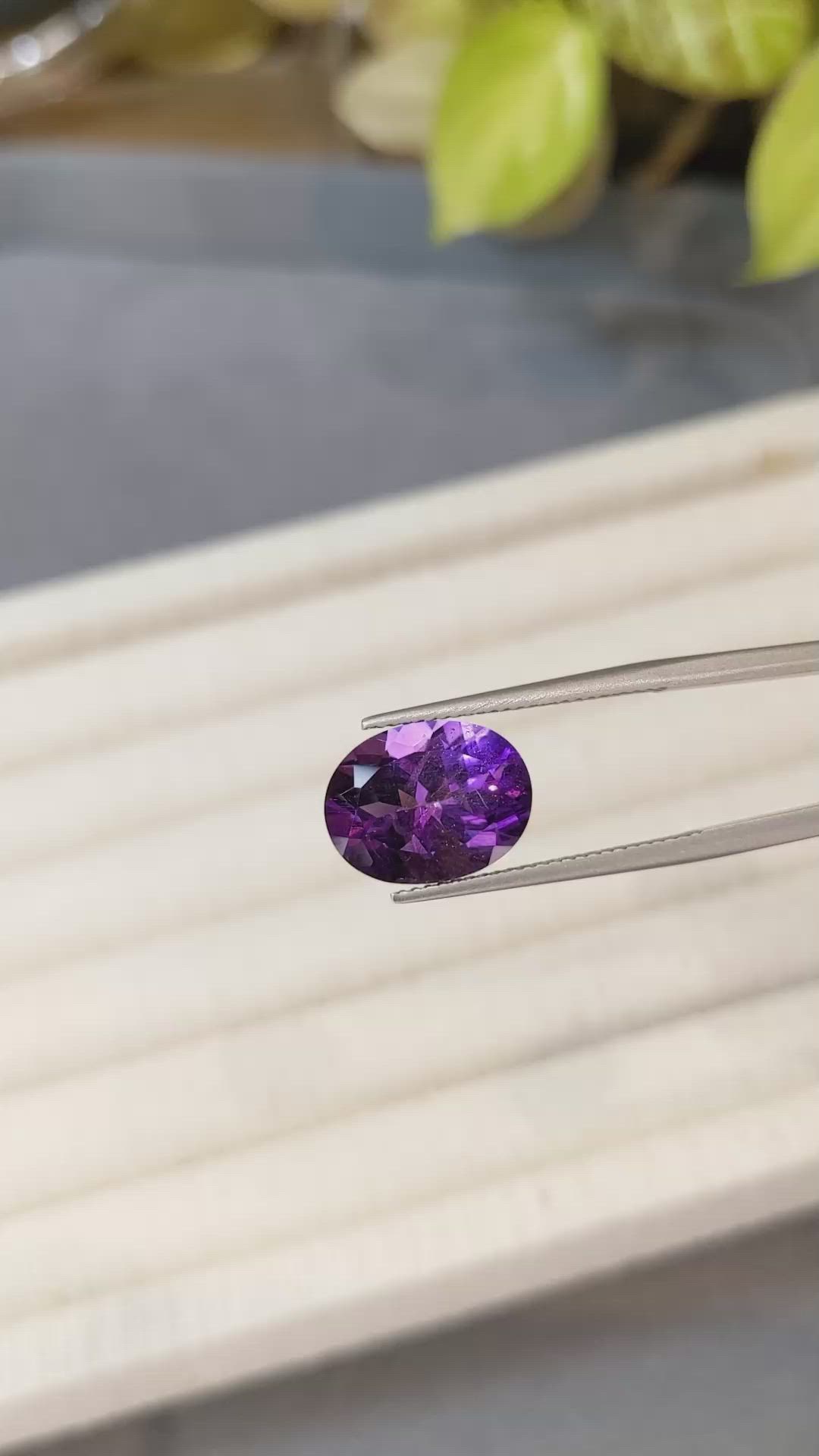 5.41 Ct. Purple Amethyst from Brazil Size Video