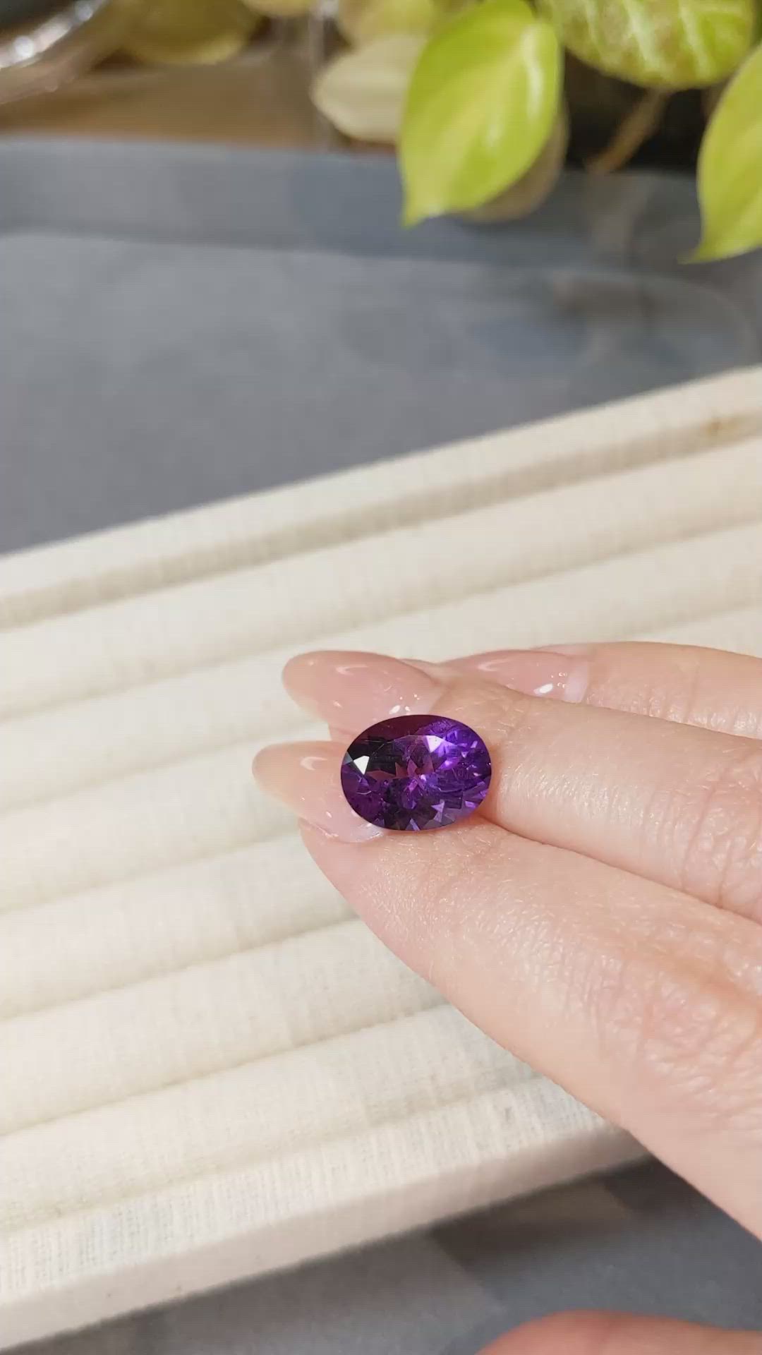 5.41 Ct. Purple Amethyst from Brazil Size Video