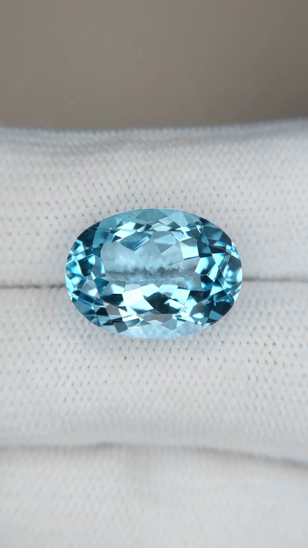 12.63 Ct. Sky Blue Topaz from Brazil Size Video
