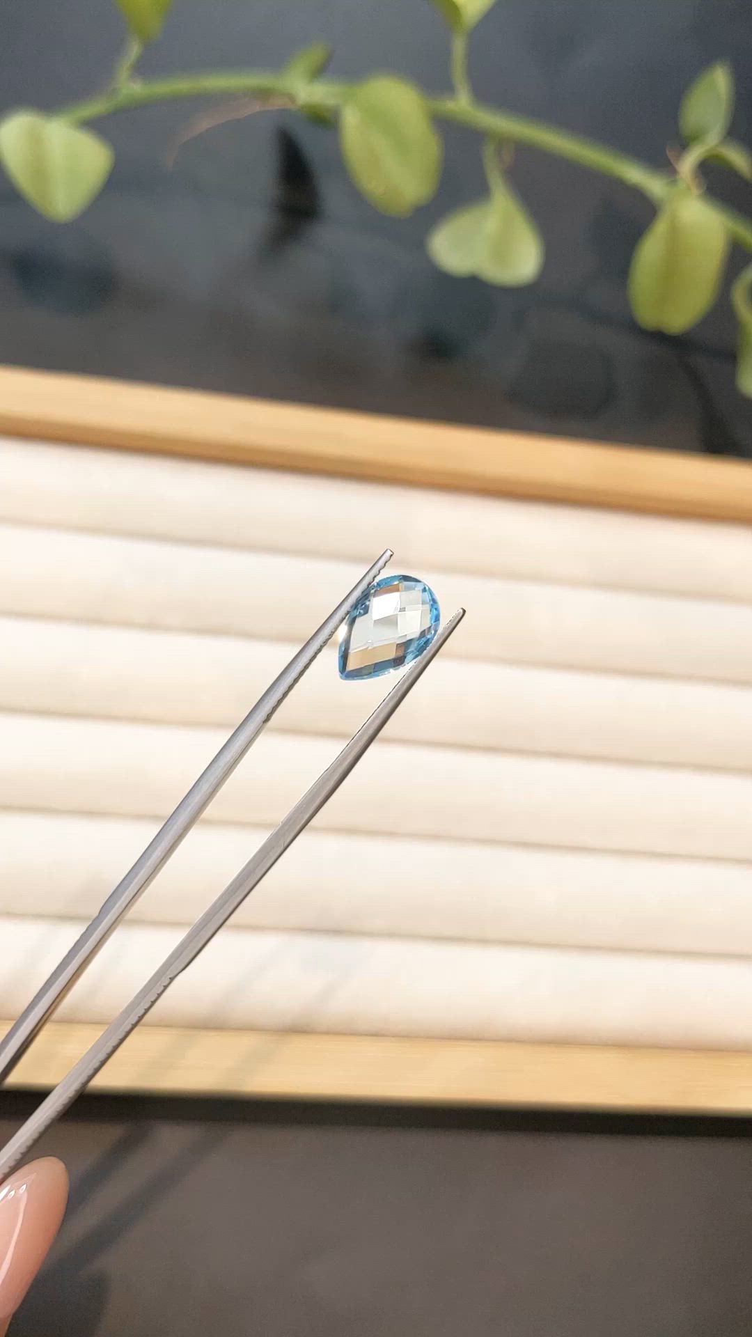 3.44 Ct. Sky Blue Topaz from Brazil Size Video