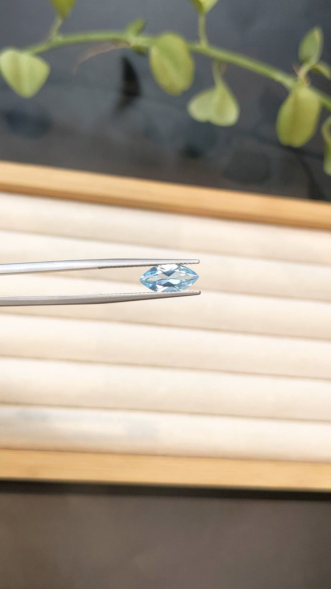 2.02 Ct. Sky Blue Topaz from Brazil Size Video