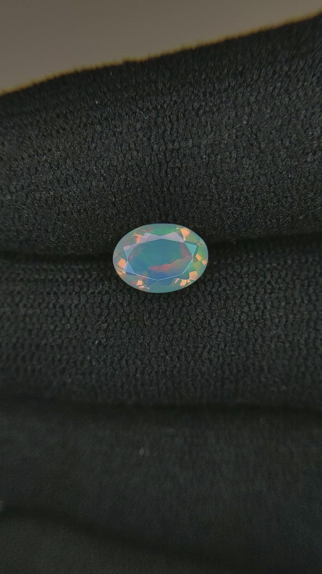 0.91 Ct. Multi Color White Opal from Ethiopia Size Video