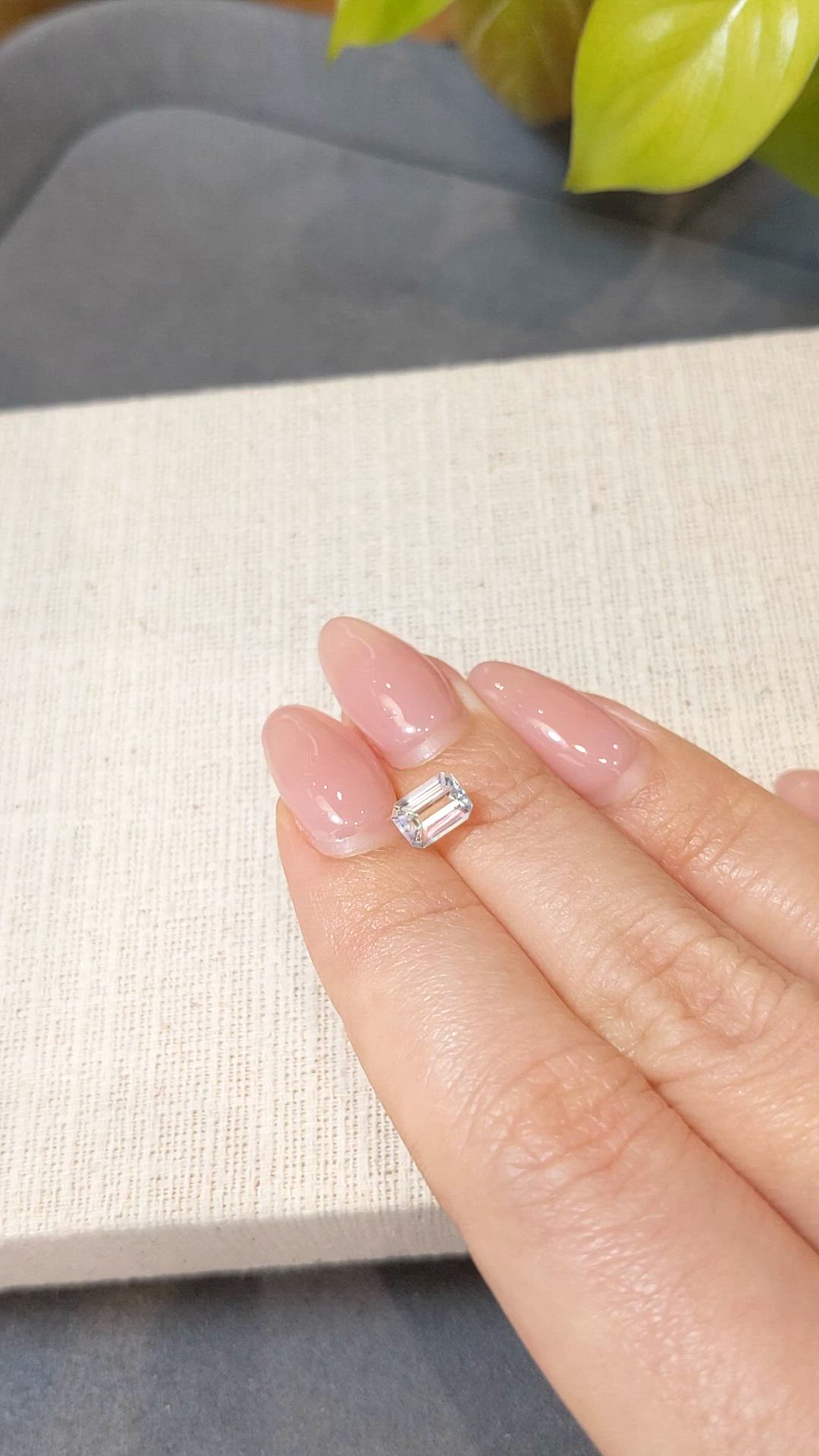 1.01 Ct. White Moonstone from Madagascar Size Video