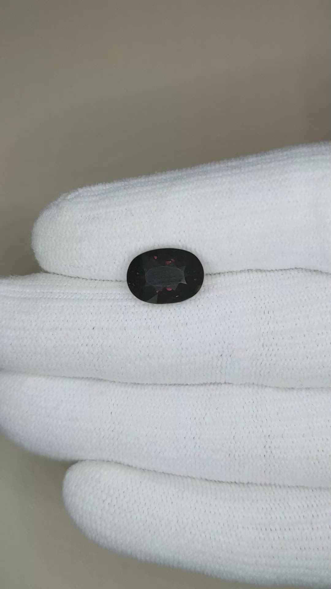 6.76 Ct. Red Garnet from Mozambique Size Video
