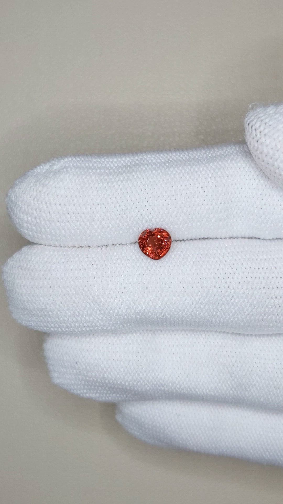 0.96 Ct. Orangish Red Garnet from Ceylon (Sri Lanka) Size Video