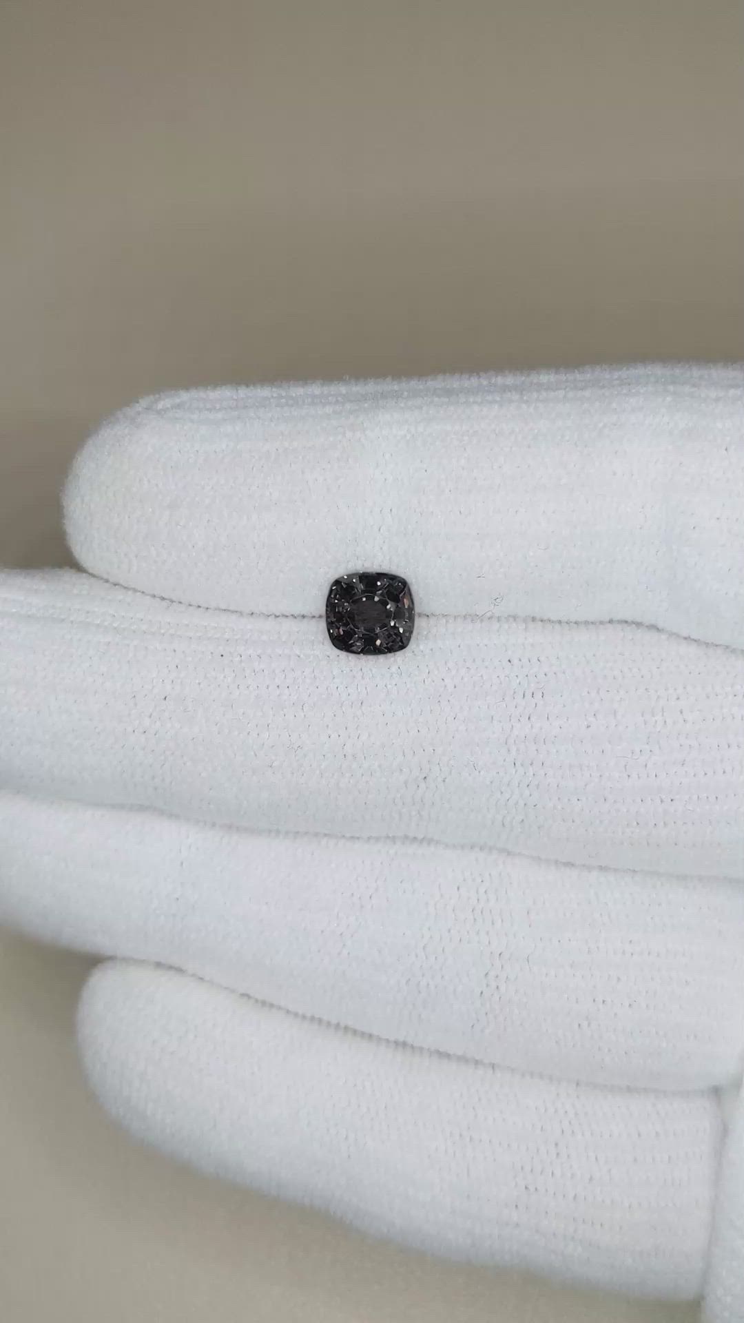 1.33 Ct. Purplish Grey Spinel from Burma (Myanmar) Size Video