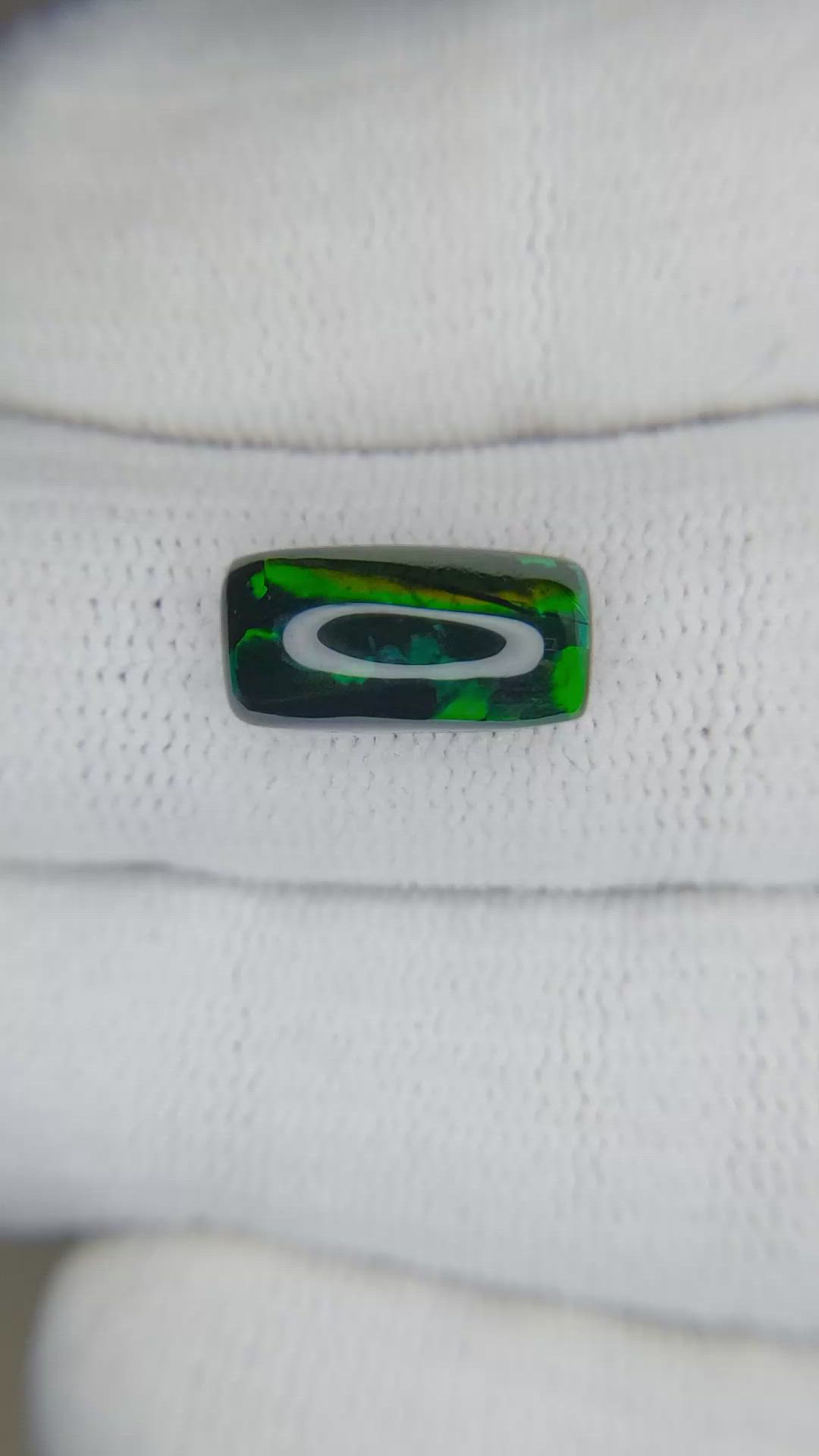 2.24 Ct. Multi Color Cabochon Black Opal from Ethiopia Size Video