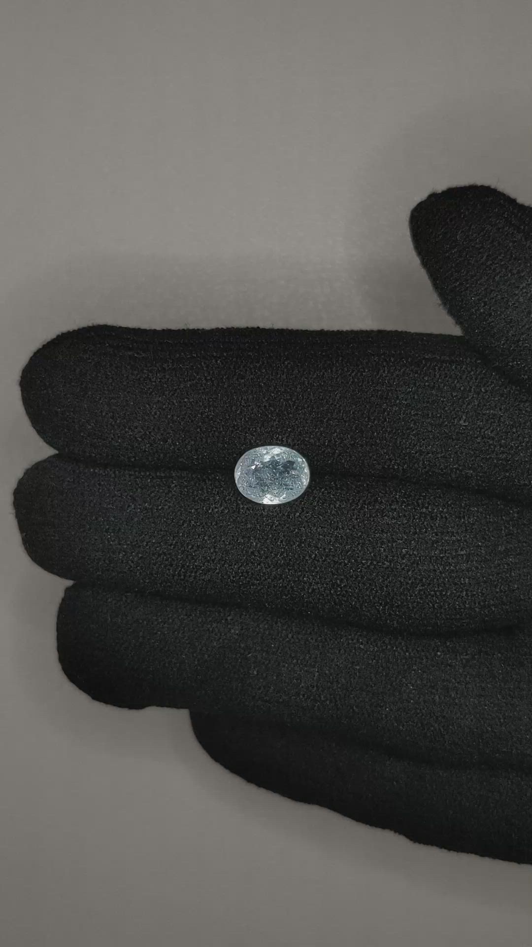 1.38 Ct. Greenish Blue Paraiba Tourmaline from Mozambique Size Video
