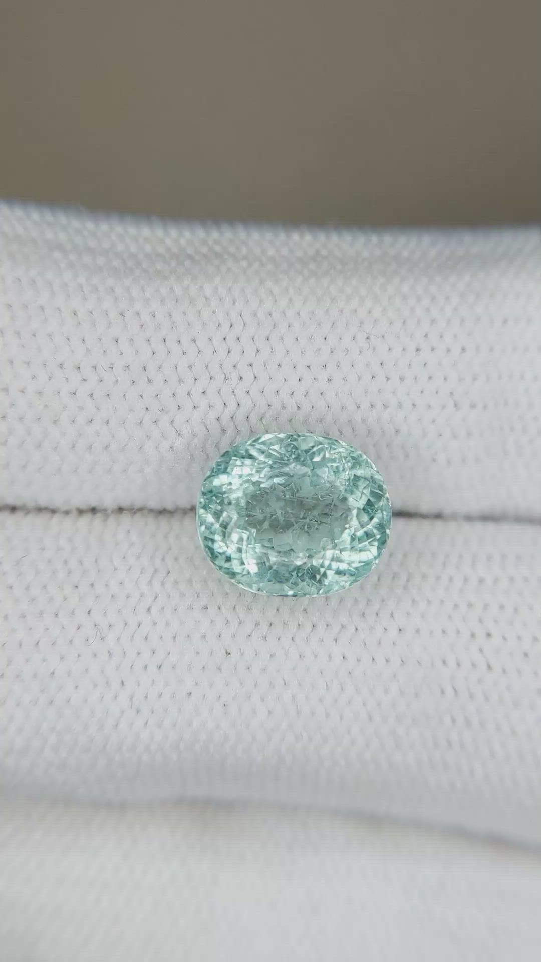 4.03 Ct. Greenish Blue Paraiba Tourmaline from Mozambique Size Video