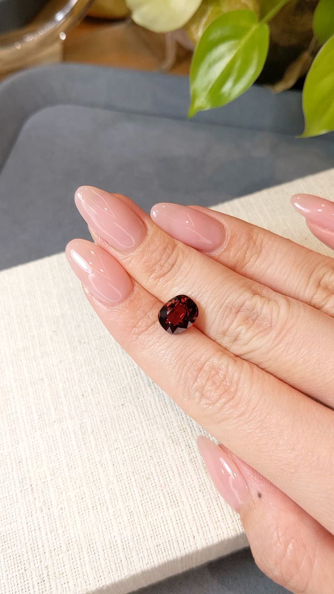 3.24 Ct. Red Spinel from Burma (Myanmar) Size Video