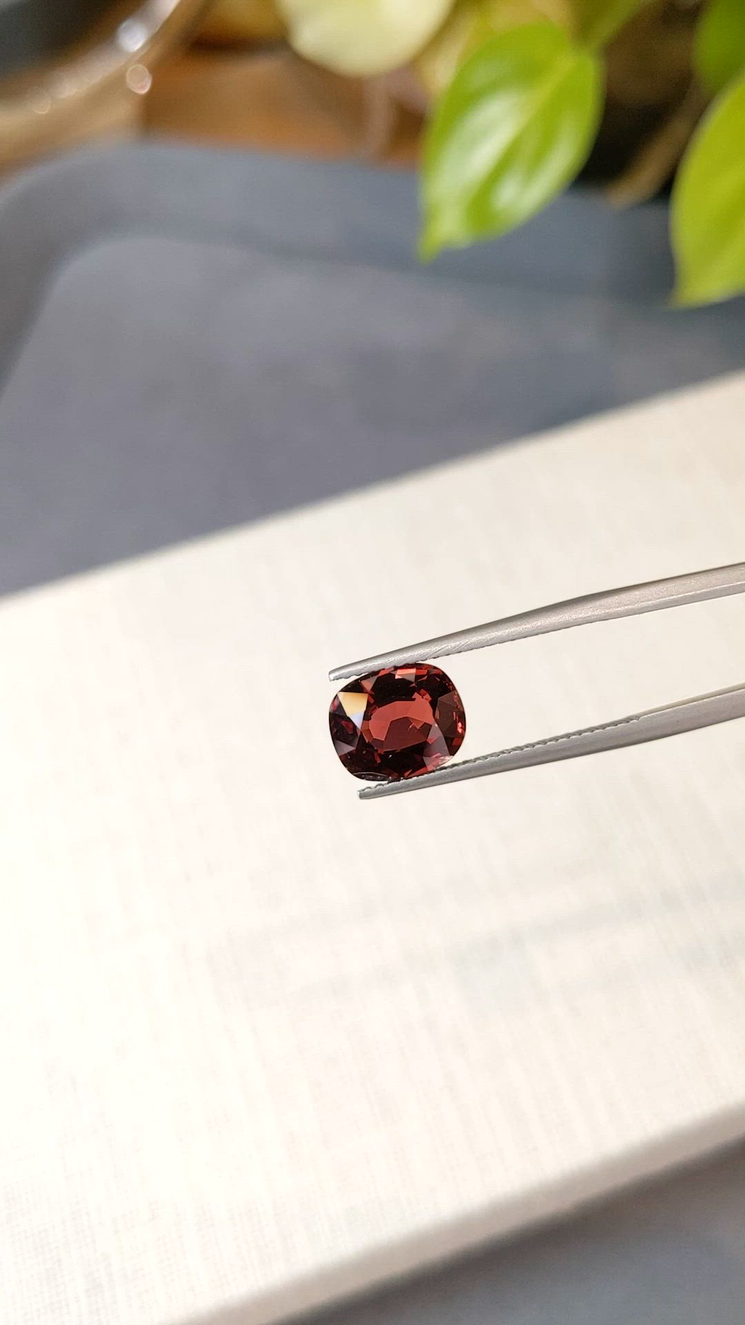3.24 Ct. Red Spinel from Burma (Myanmar) Size Video