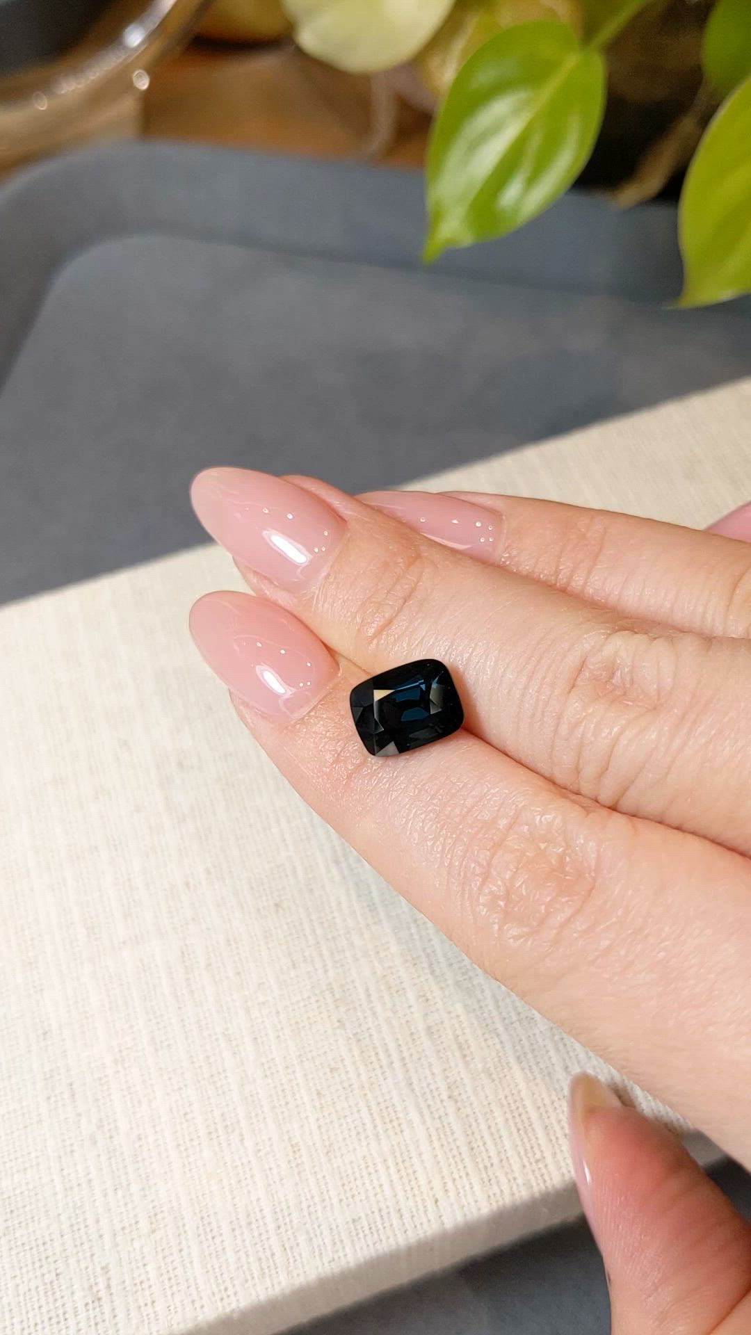 4.14 Ct. Blue Cobalt Spinel from Tanzania Size Video