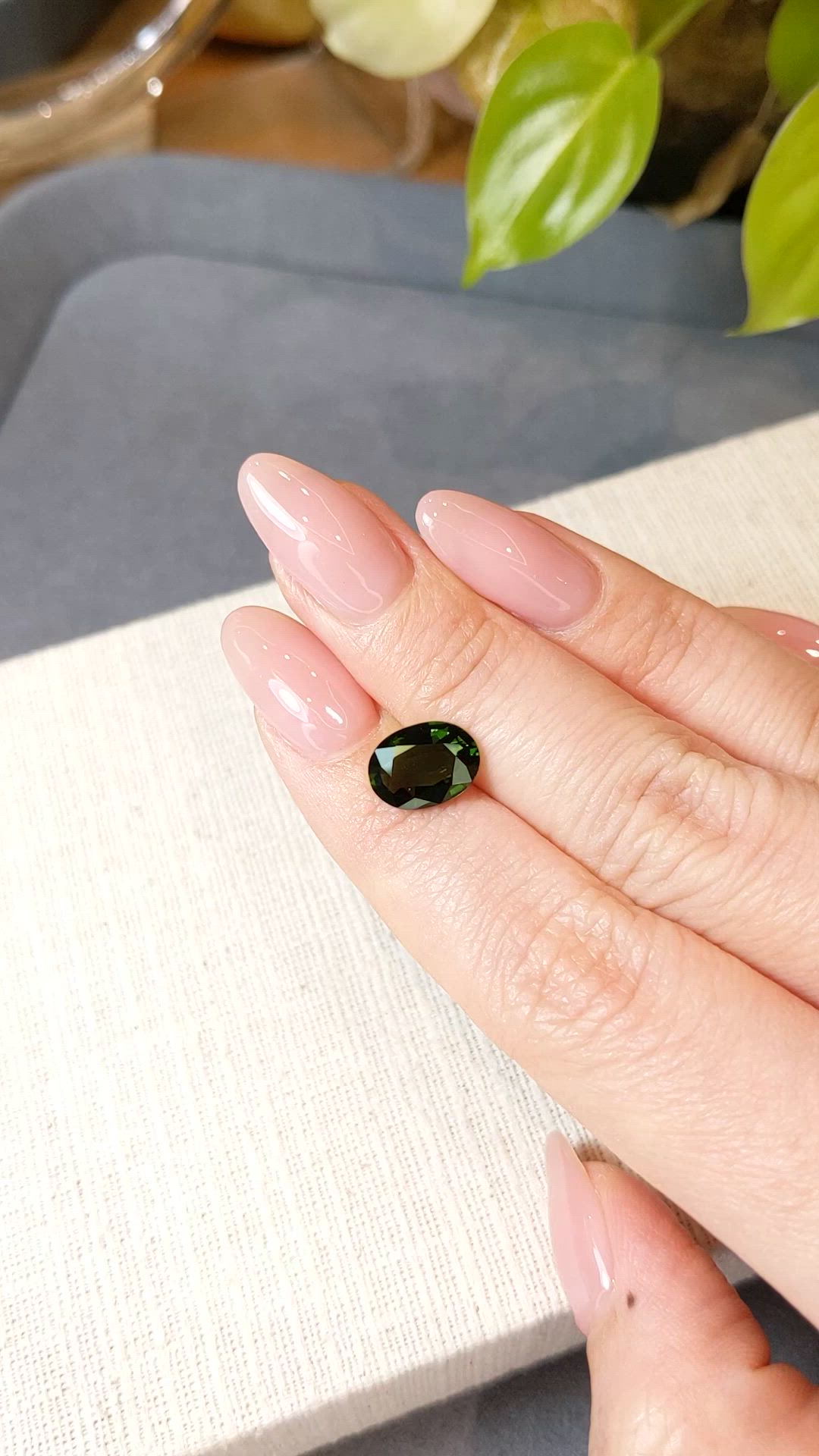 2.20 Ct. Green Chrome Tourmaline from Africa Size Video