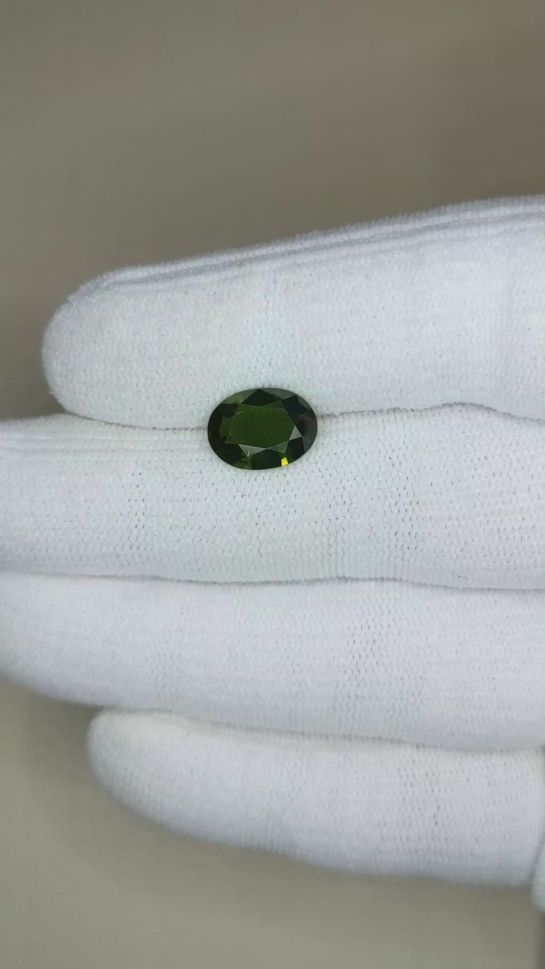 2.20 Ct. Green Chrome Tourmaline from Africa Size Video