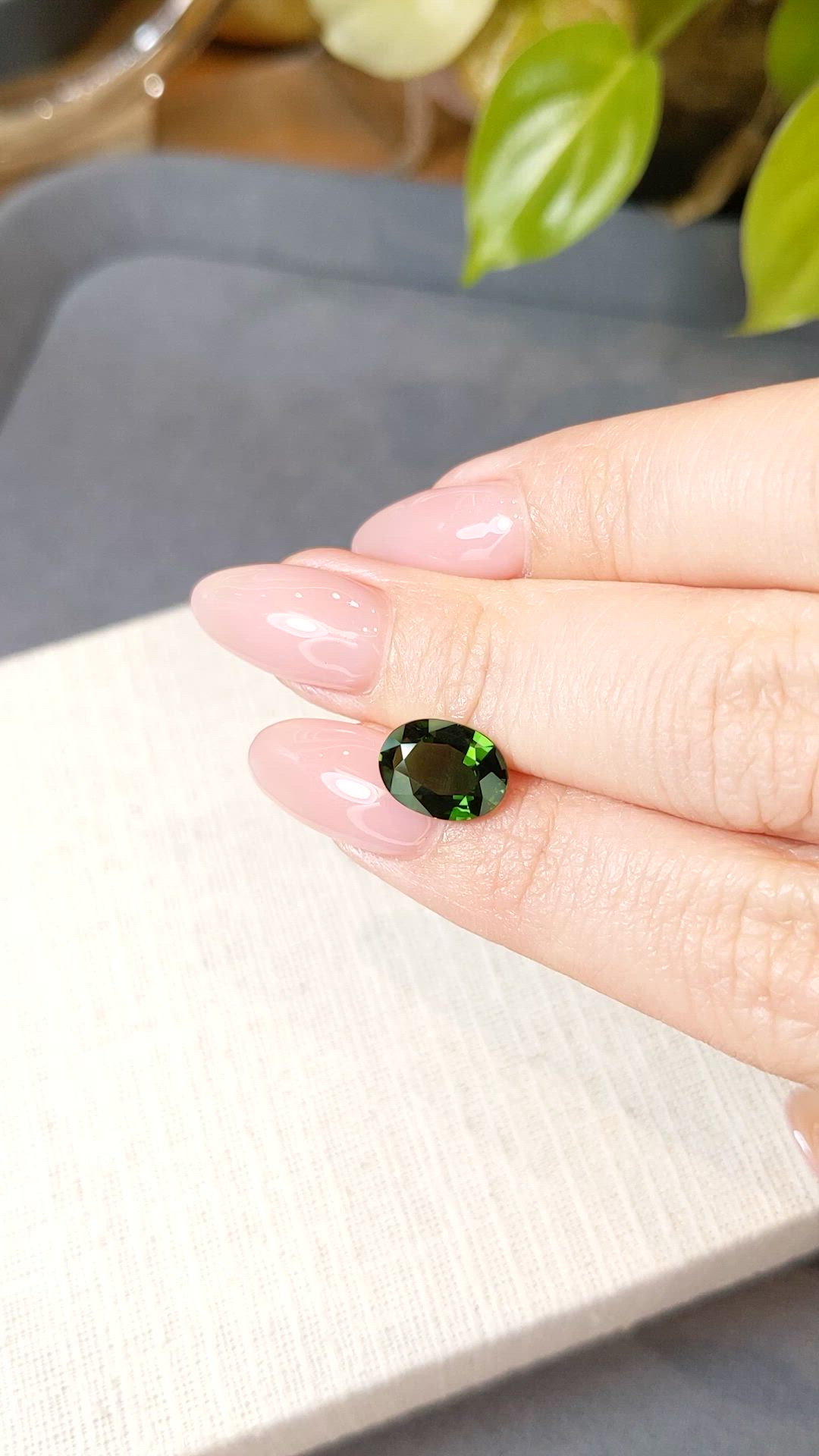 2.20 Ct. Green Chrome Tourmaline from Africa Size Video