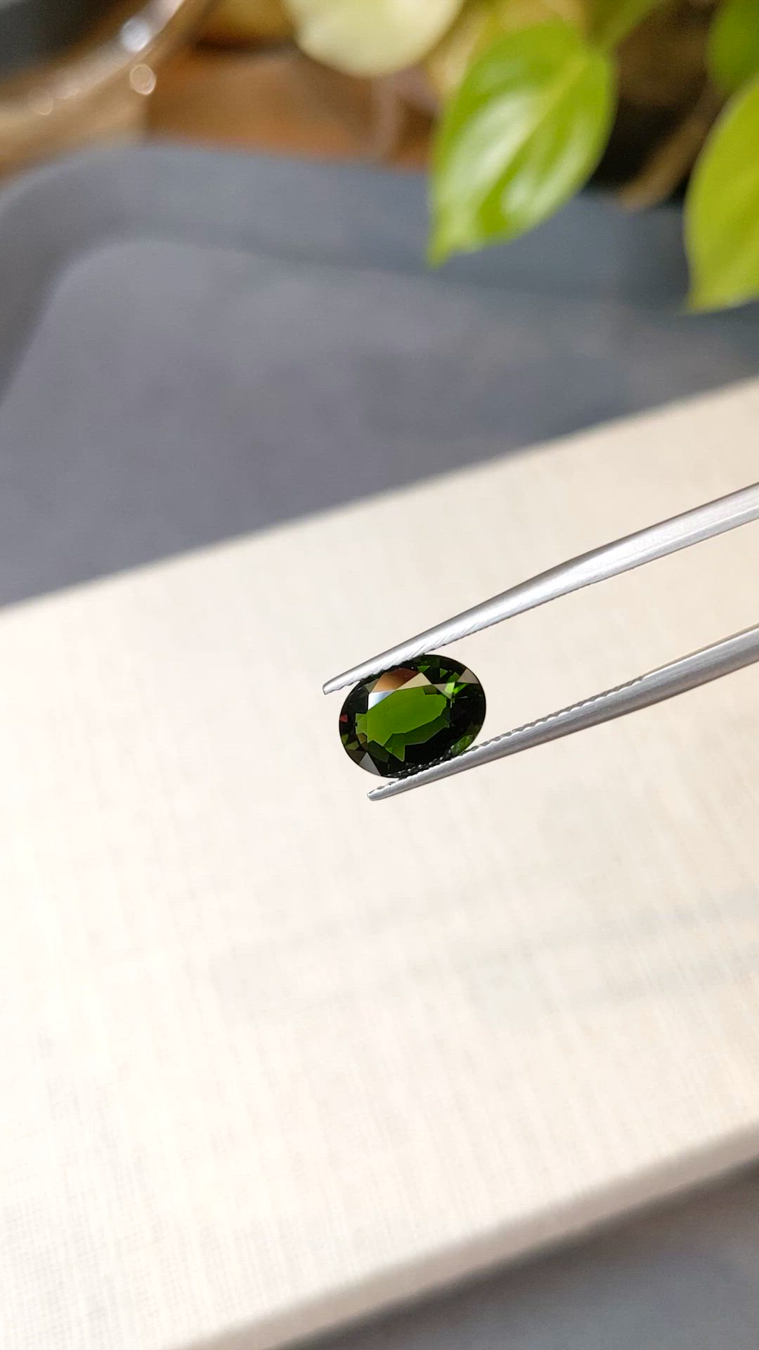 2.20 Ct. Green Chrome Tourmaline from Africa Size Video