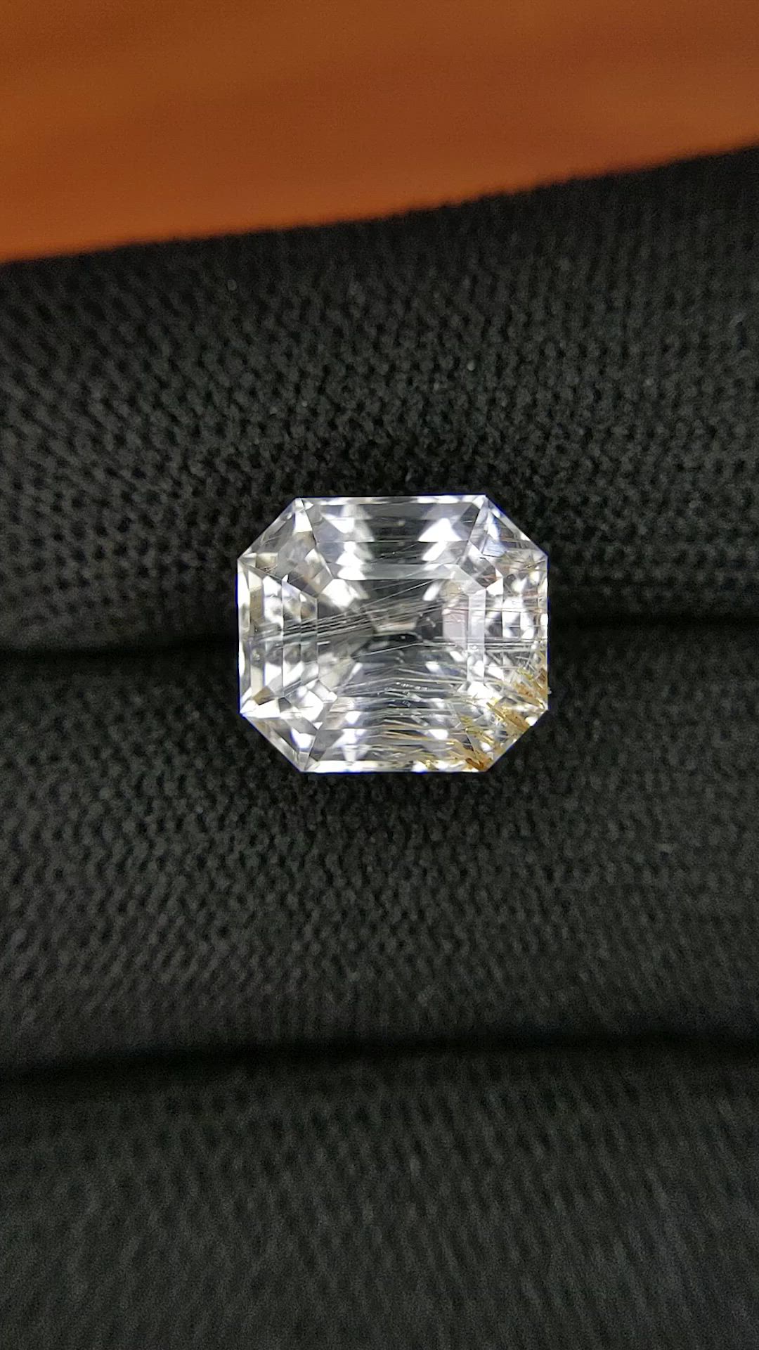 8.43 Ct. White Topaz from Ceylon (Sri Lanka) Size Video