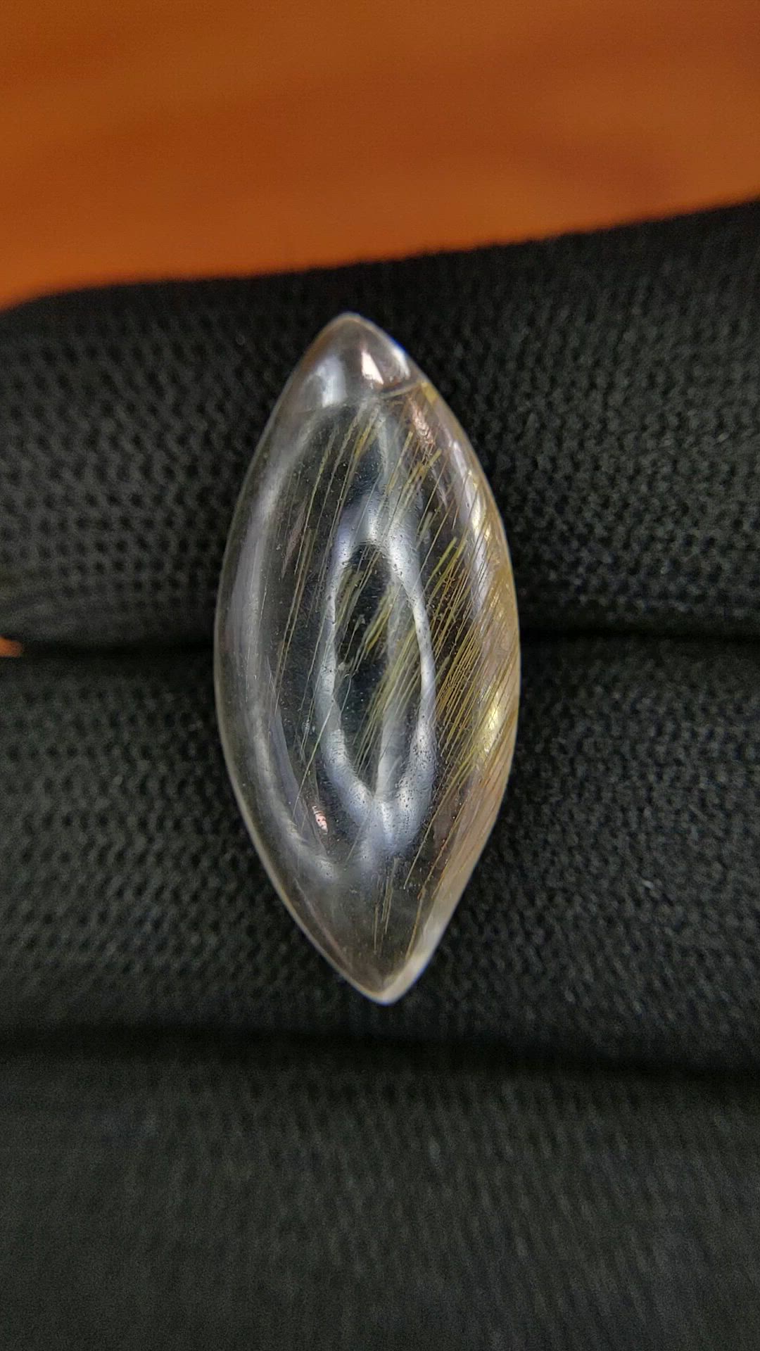 16.81 Ct. White Cabochon Topaz from Ceylon (Sri Lanka) Size Video