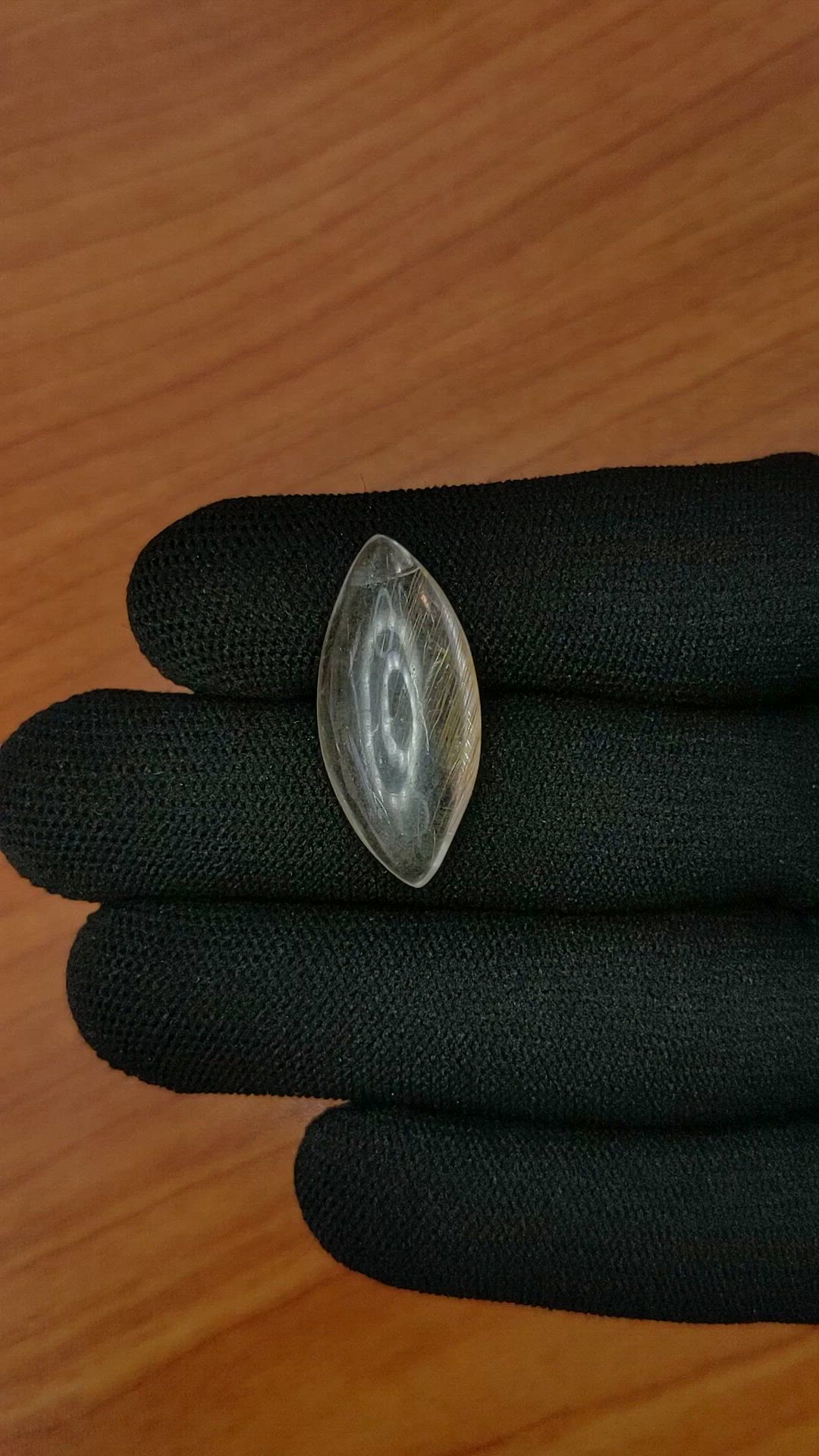 16.81 Ct. White Cabochon Topaz from Ceylon (Sri Lanka) Size Video