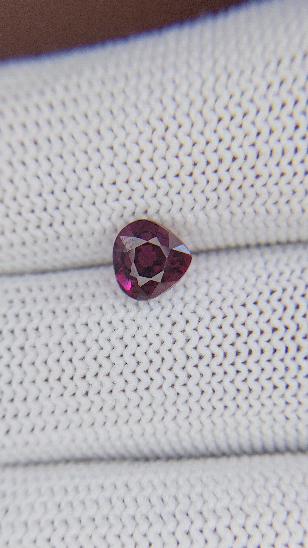 1.45 Ct. Purplish Pink Garnet from Ceylon (Sri Lanka) Size Video