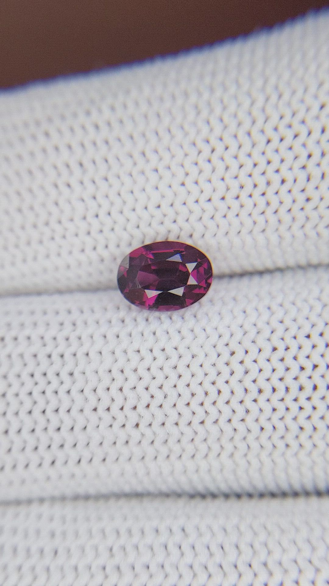 1.26 Ct. Reddish Pink Garnet from Ceylon (Sri Lanka) Size Video