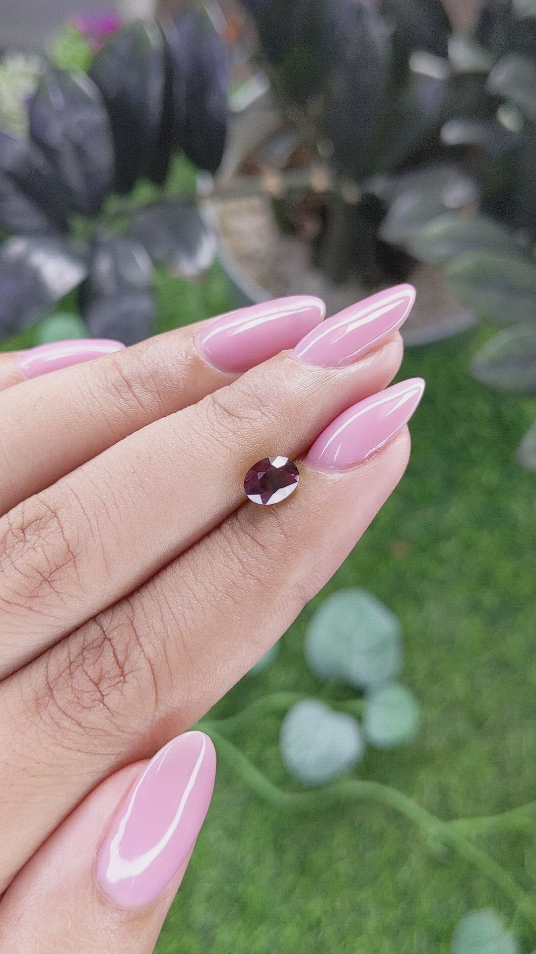 1.08 Ct. Reddish Pink Garnet from Ceylon (Sri Lanka) Size Video
