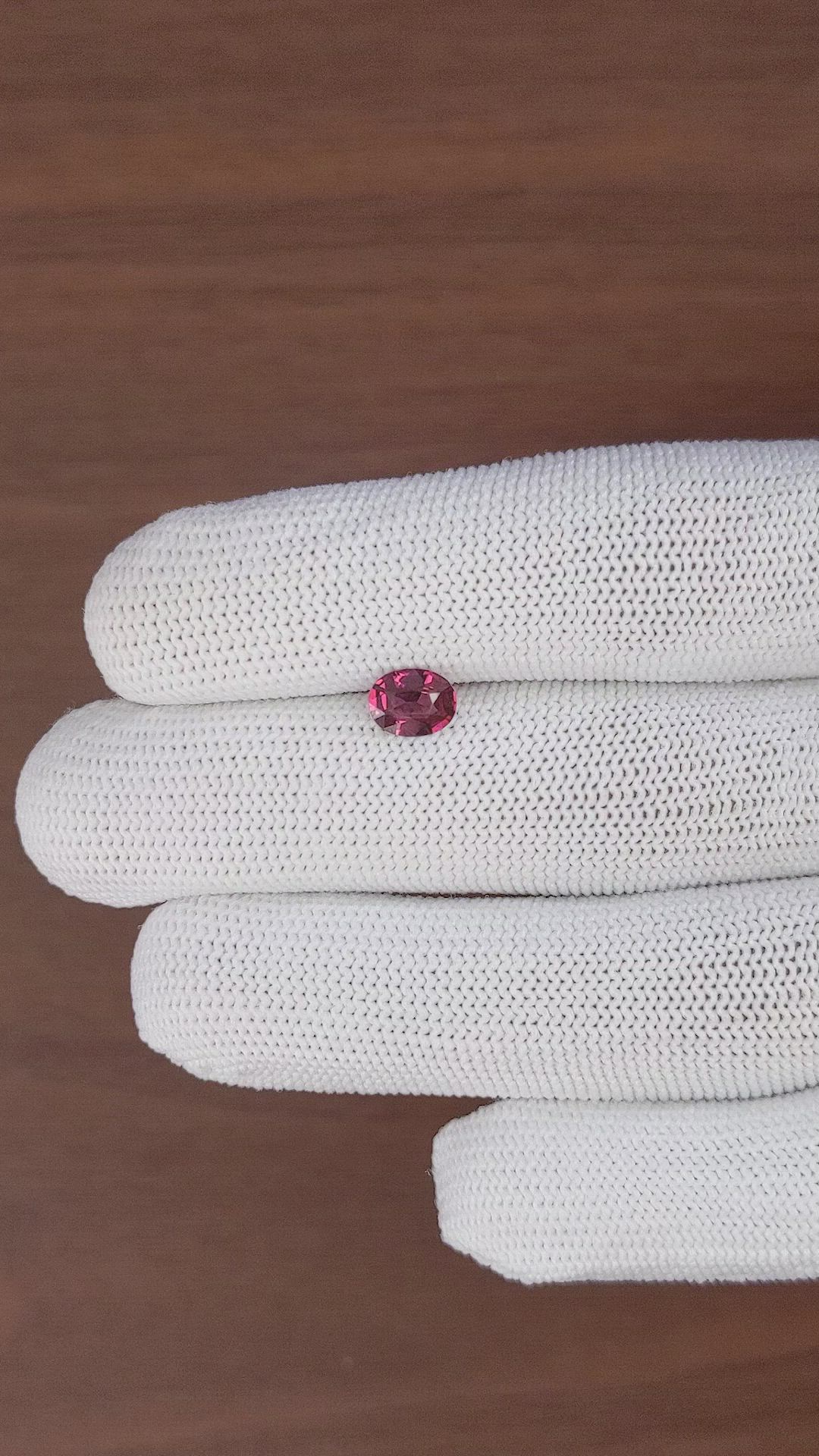 1.02 Ct. Reddish Pink Garnet from Ceylon (Sri Lanka) Size Video